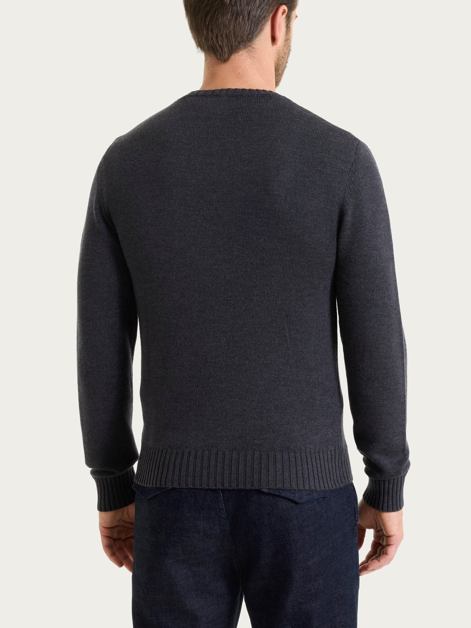 Ragno Merino Soft Maglia Scollo V Oscuro Mel. leggera