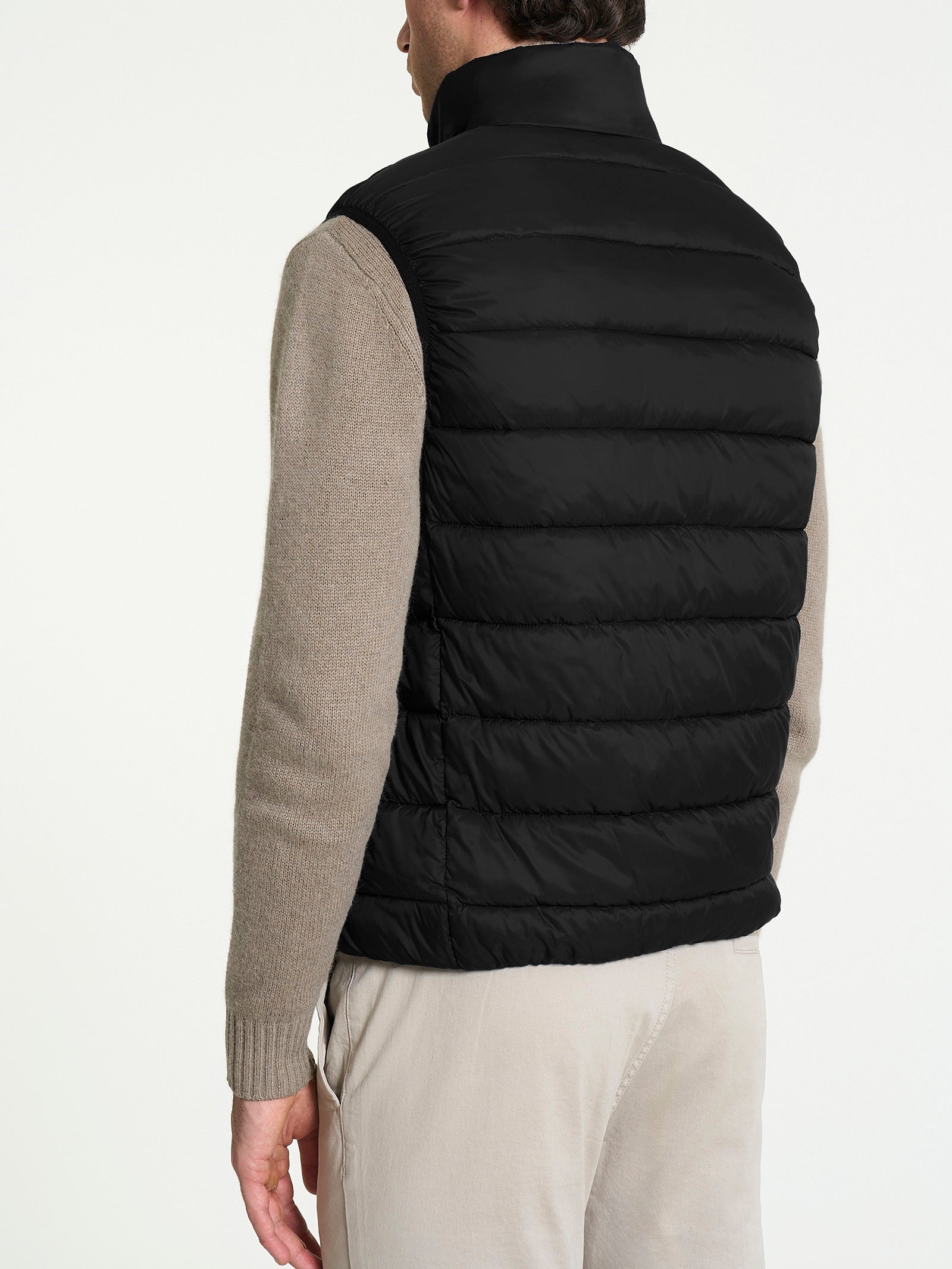Ragno Vegan Down piumino smanicato uomo nero leggero