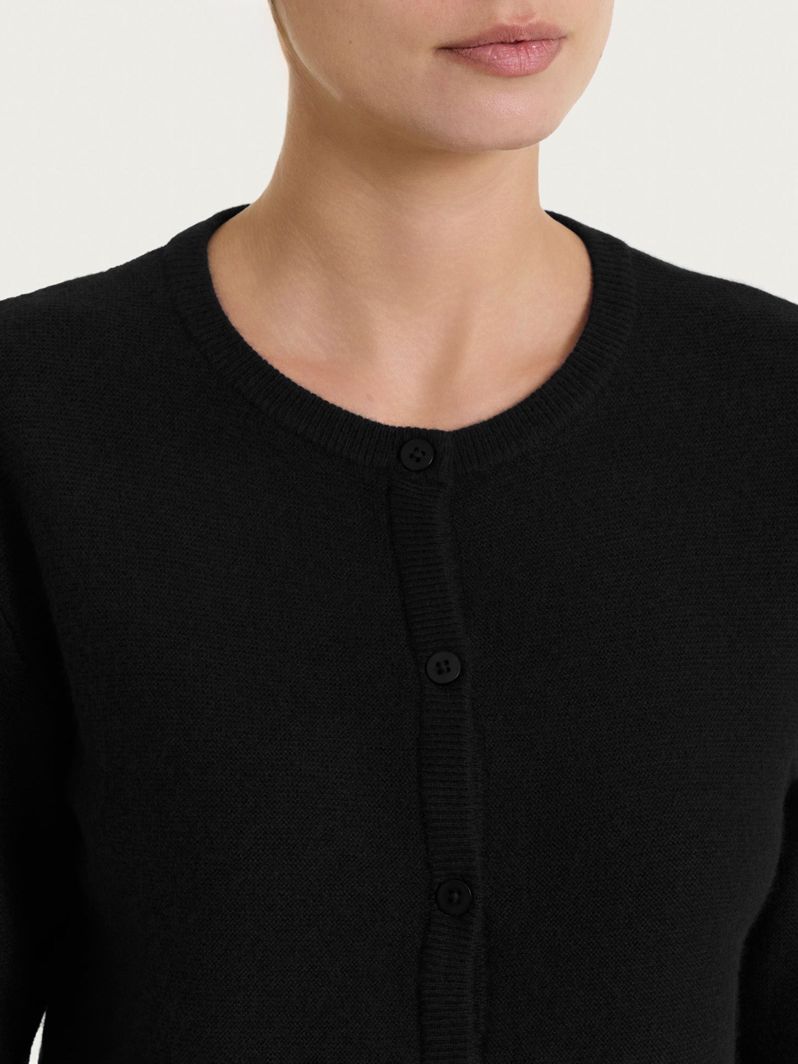 Ragno Natural Soft Cardigan Corto Punto Links Nero