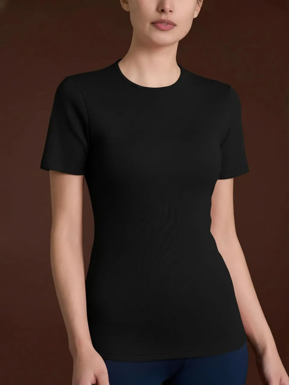 Ragno Thermo Cotton Maglietta Girocollo Nero