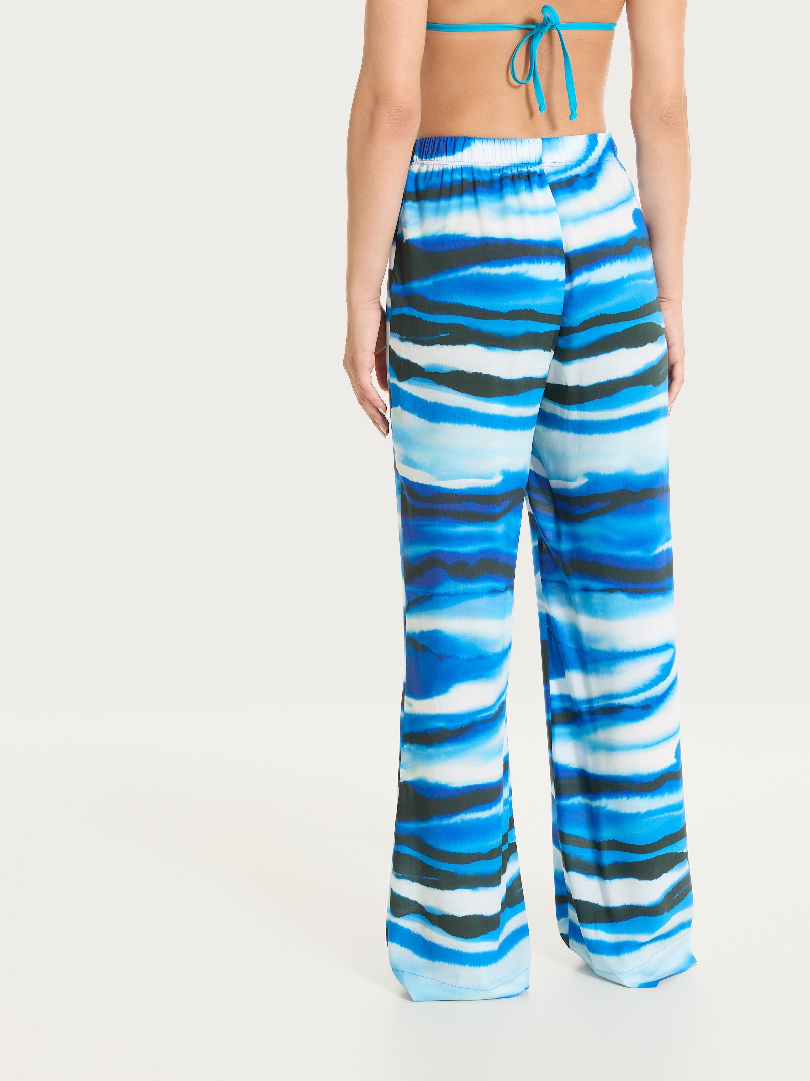 Ragno EcoSeta pantalone ampio strong blue viscosa
