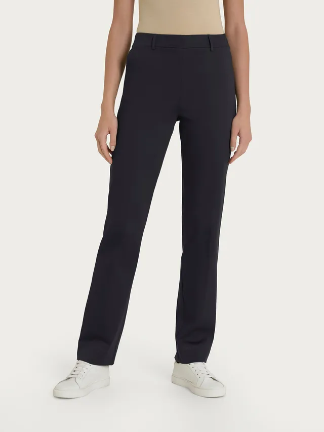 Ragno Satin Power Pantalone dritto donna Nero con risvolto