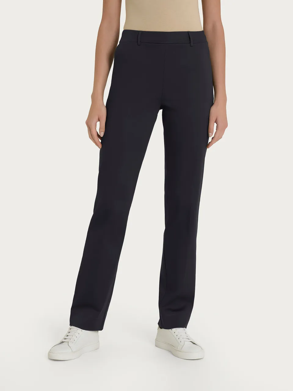Ragno Satin Power Pantalone dritto donna Nero con risvolto