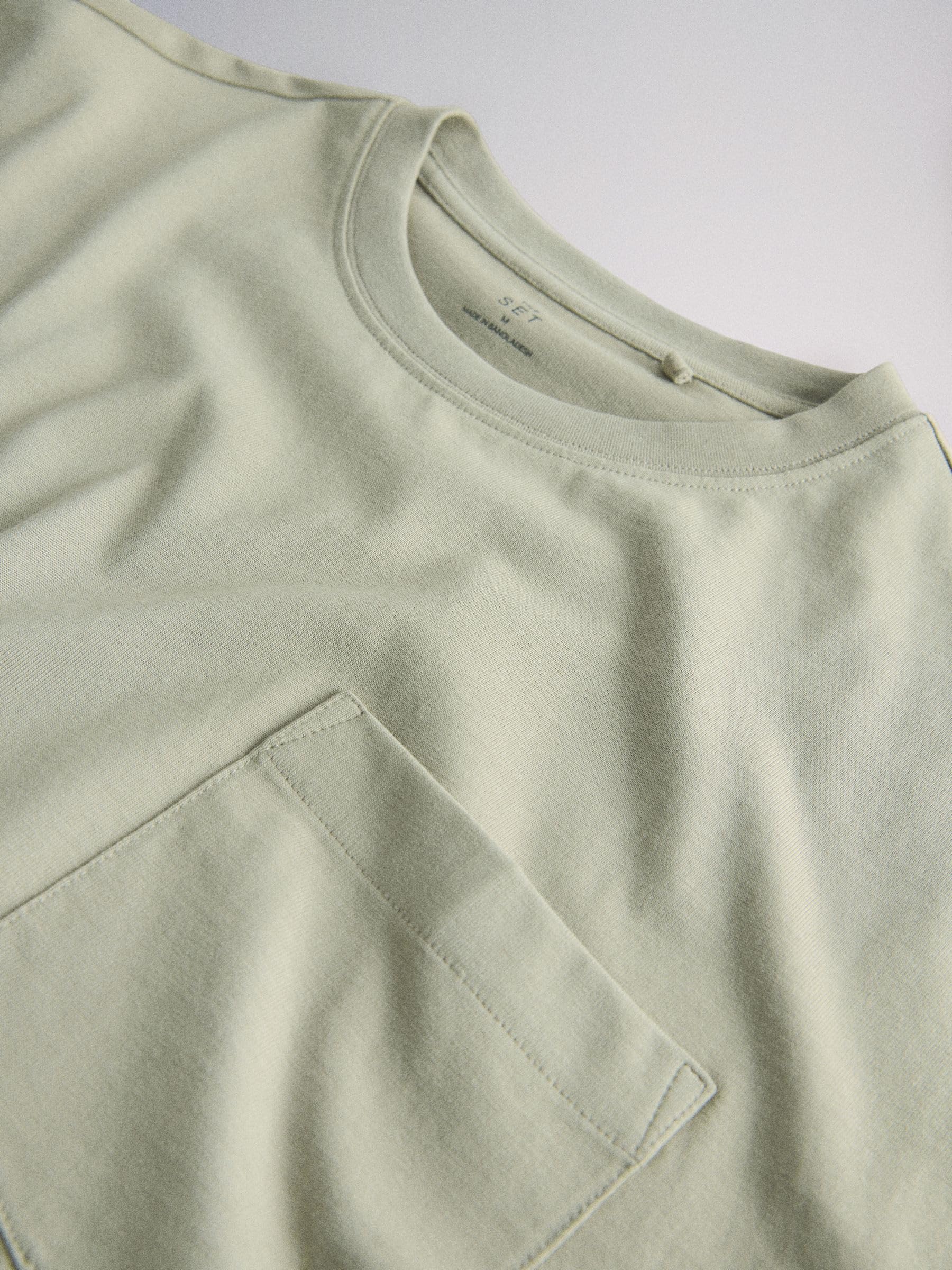 Geo Next The Set T-shirt cotone pesante uomo 4 pezzi con tasca