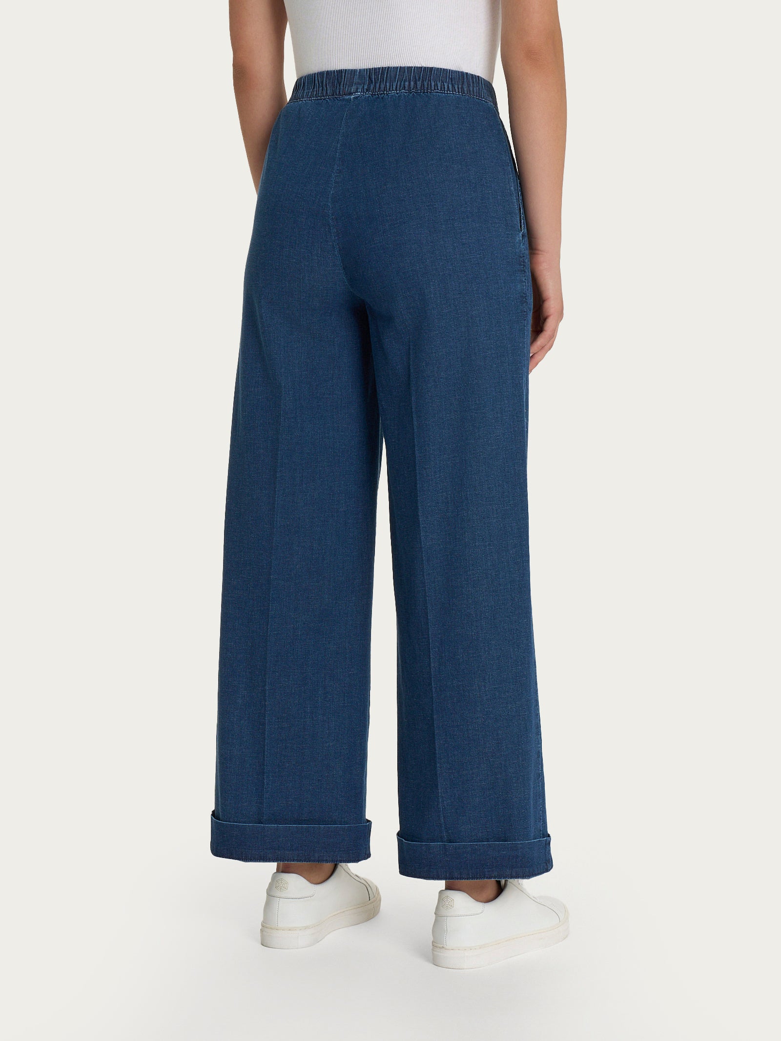 Ragno Super Denim Jeans Wide Leg Indigo gamba larga