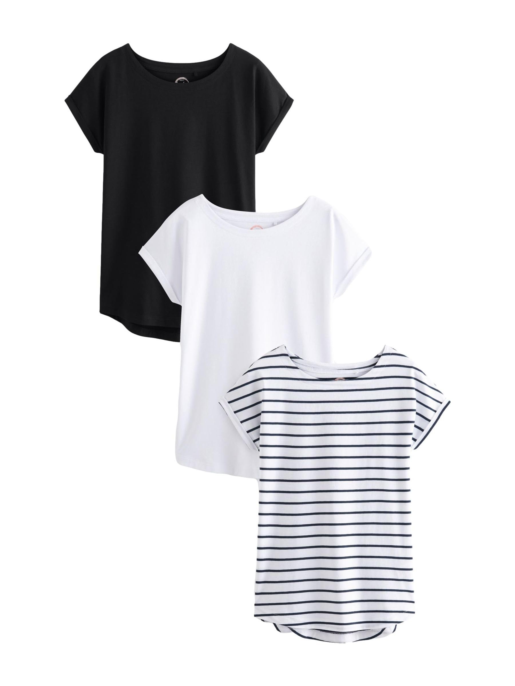 Geo Next t-shirt donna aletta cotone 3 pezzi taglia 50