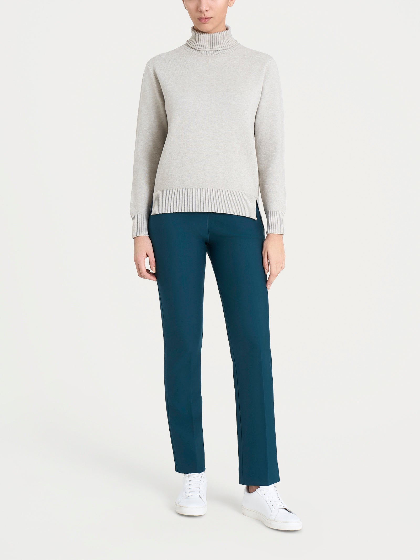 Ragno Super Soft dolcevita donna boxy champignon asimmetrico