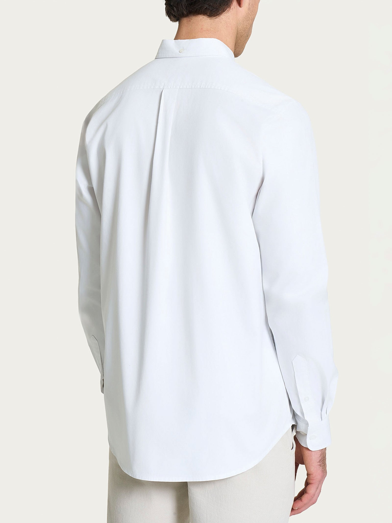 Ragno Oxford Double Twisted Button Down camicia uomo bianco cotone