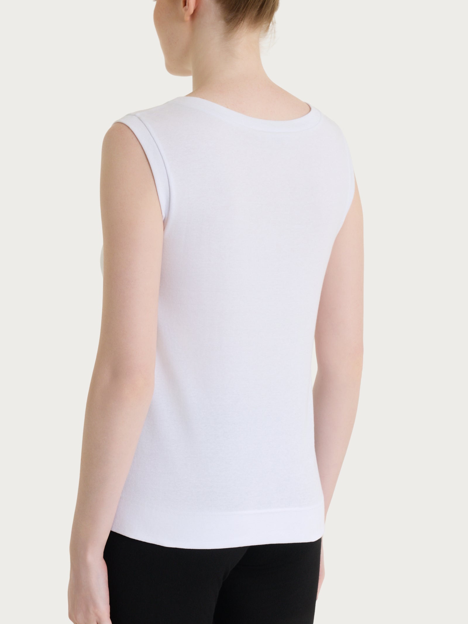 Ragno Eco Cotton top smanicato Bianco cotone