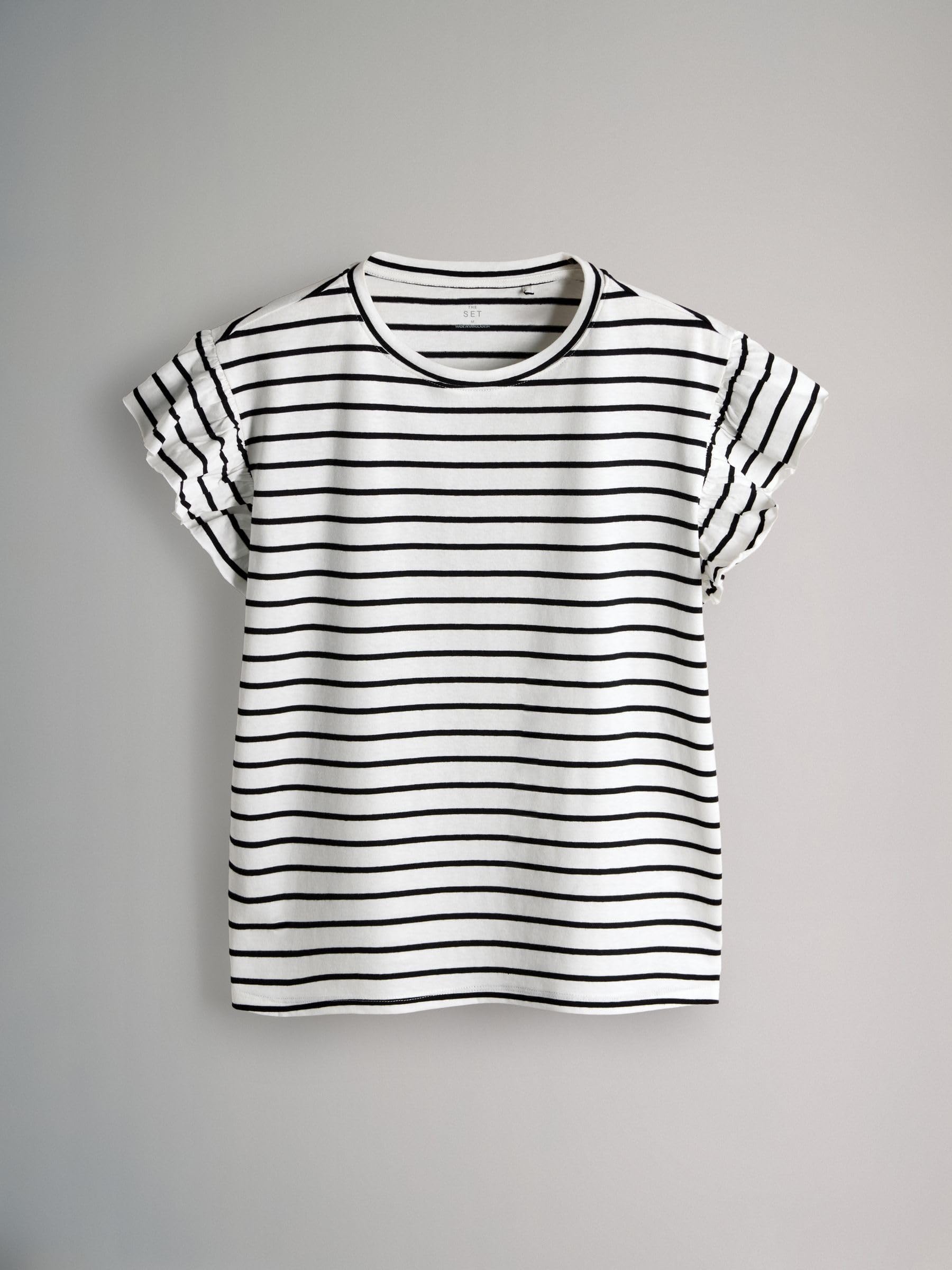 The Set t-shirt donna manica corta con volant 4 pezzi morbide