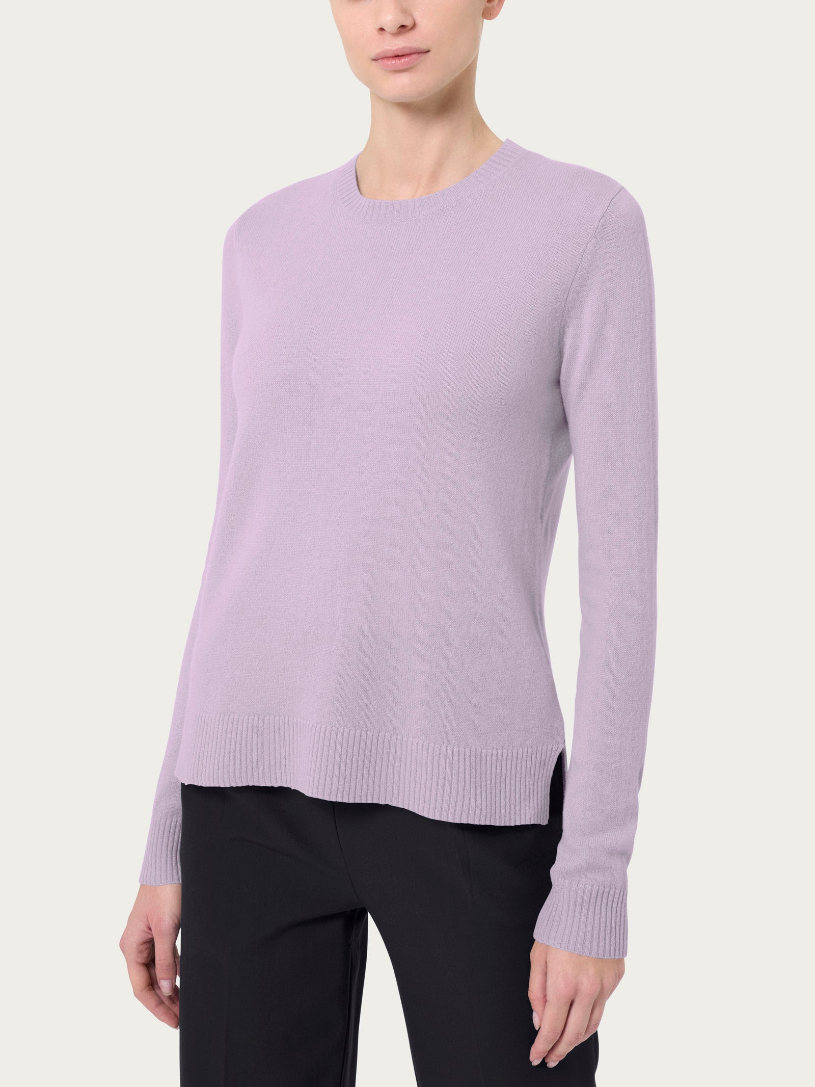 Ragno Cashmerino Girocollo Maglia Orchid Petal Misto Lana