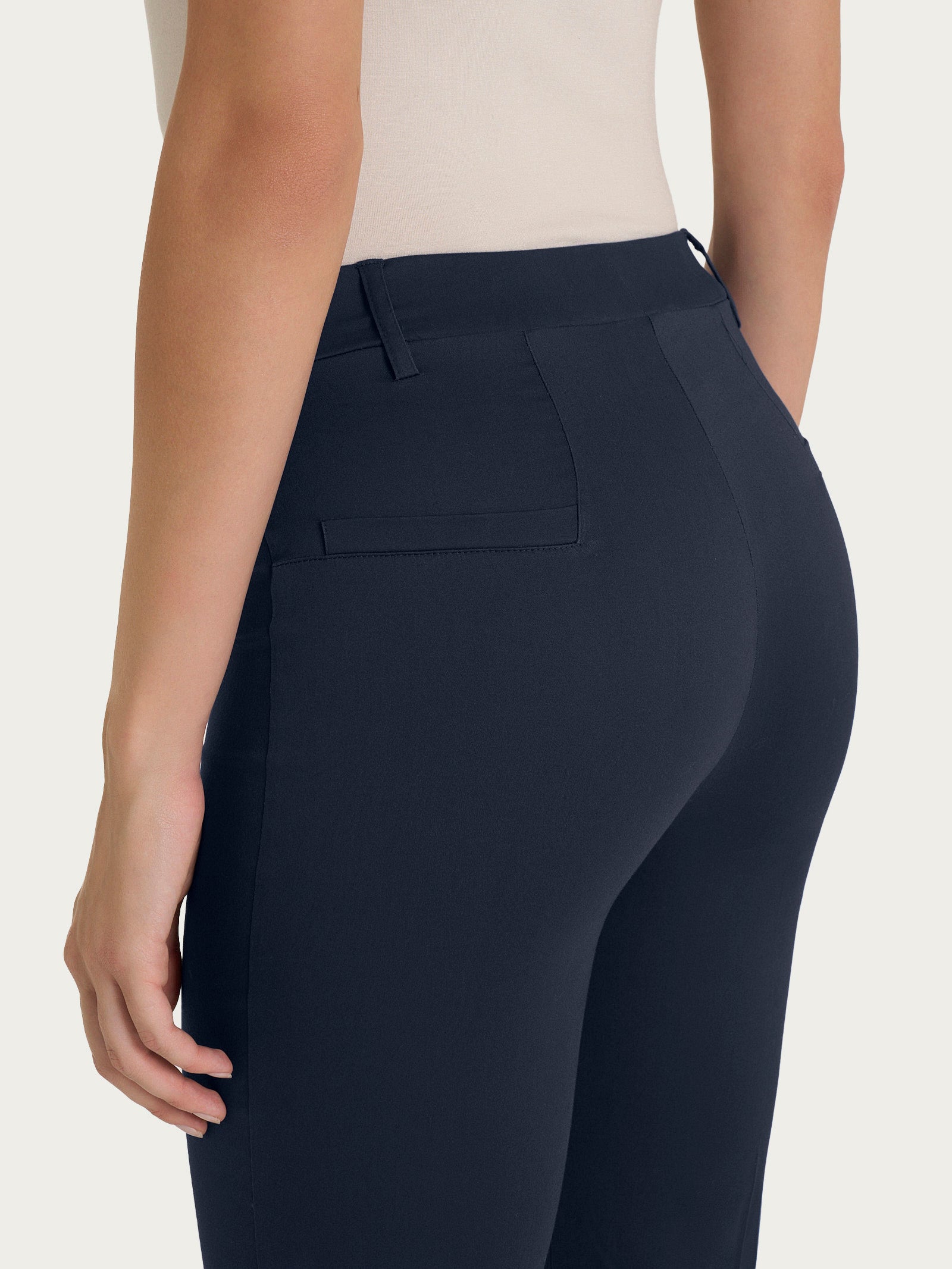 Ragno Satin Power pantalone flare donna blu spacchetti