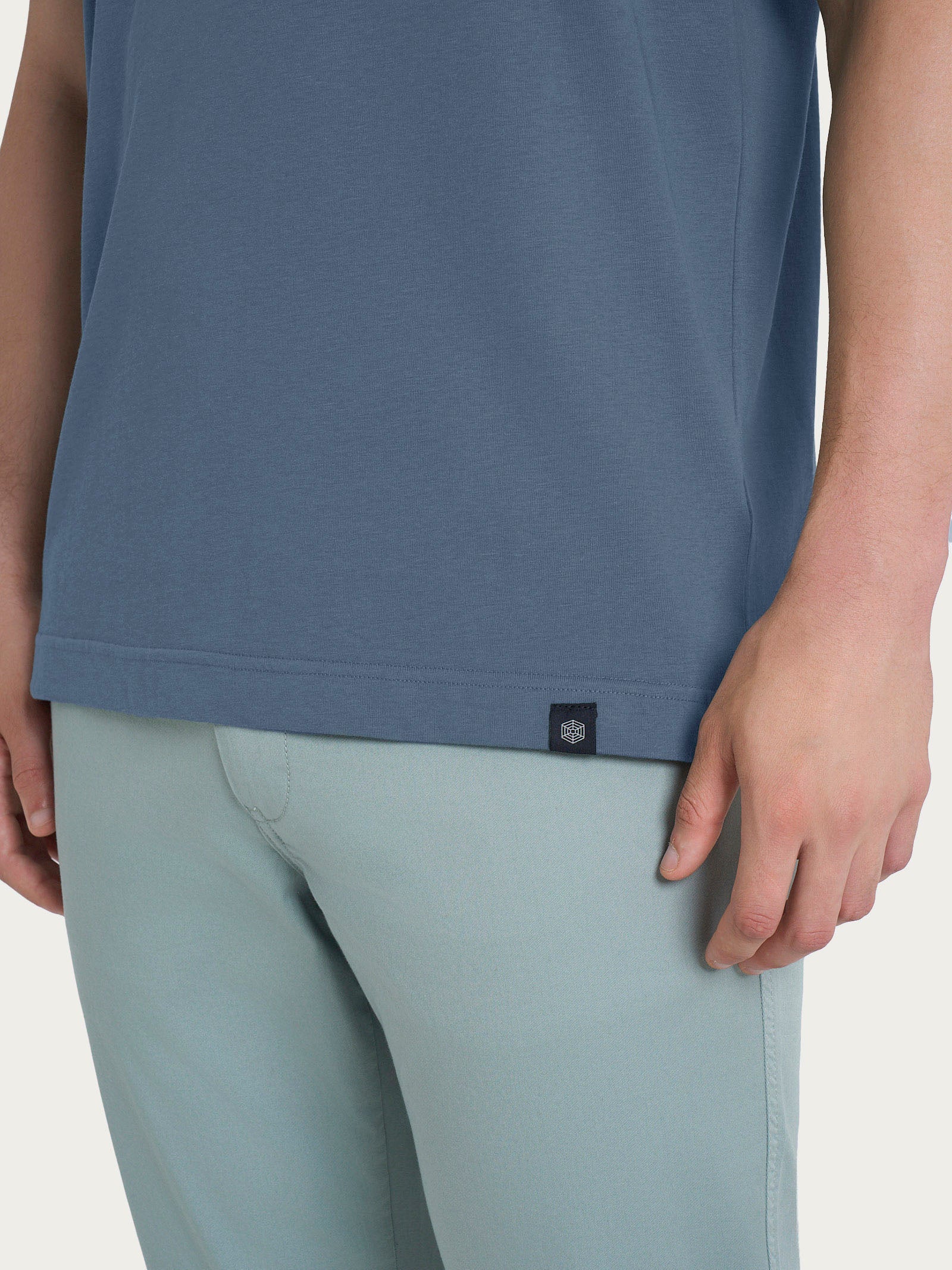 Ragno Jersey Cotone T-shirt Girocollo Turbulence con taschino
