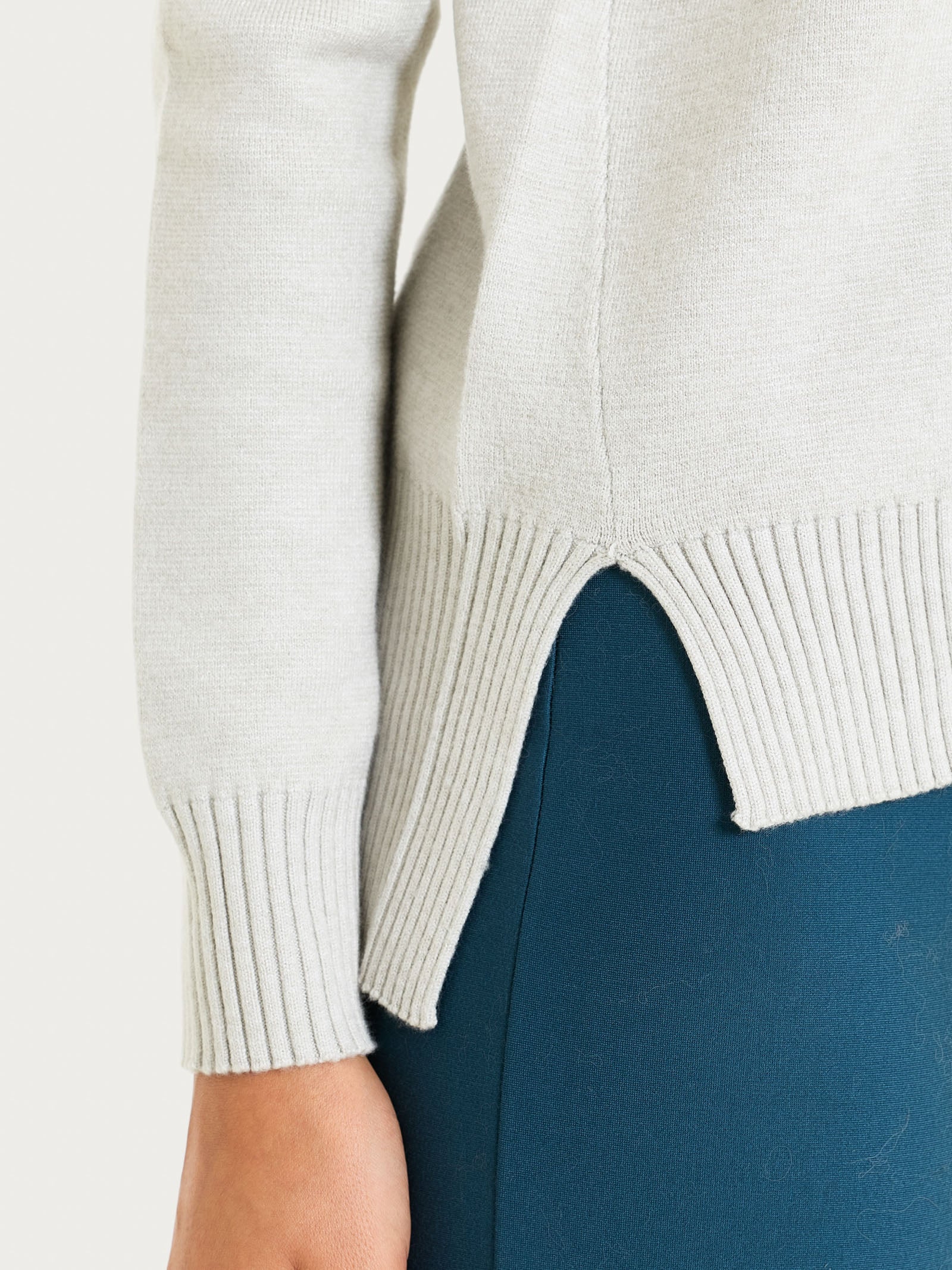 Ragno Super Soft Cardigan Zip Asimmetrico Champignon Mel.