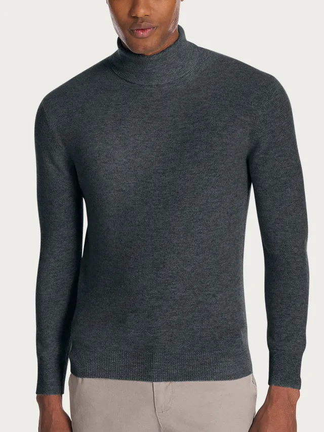 Ragno Merino Soft Maglia Dolcevita Ardesia Mel. Lana