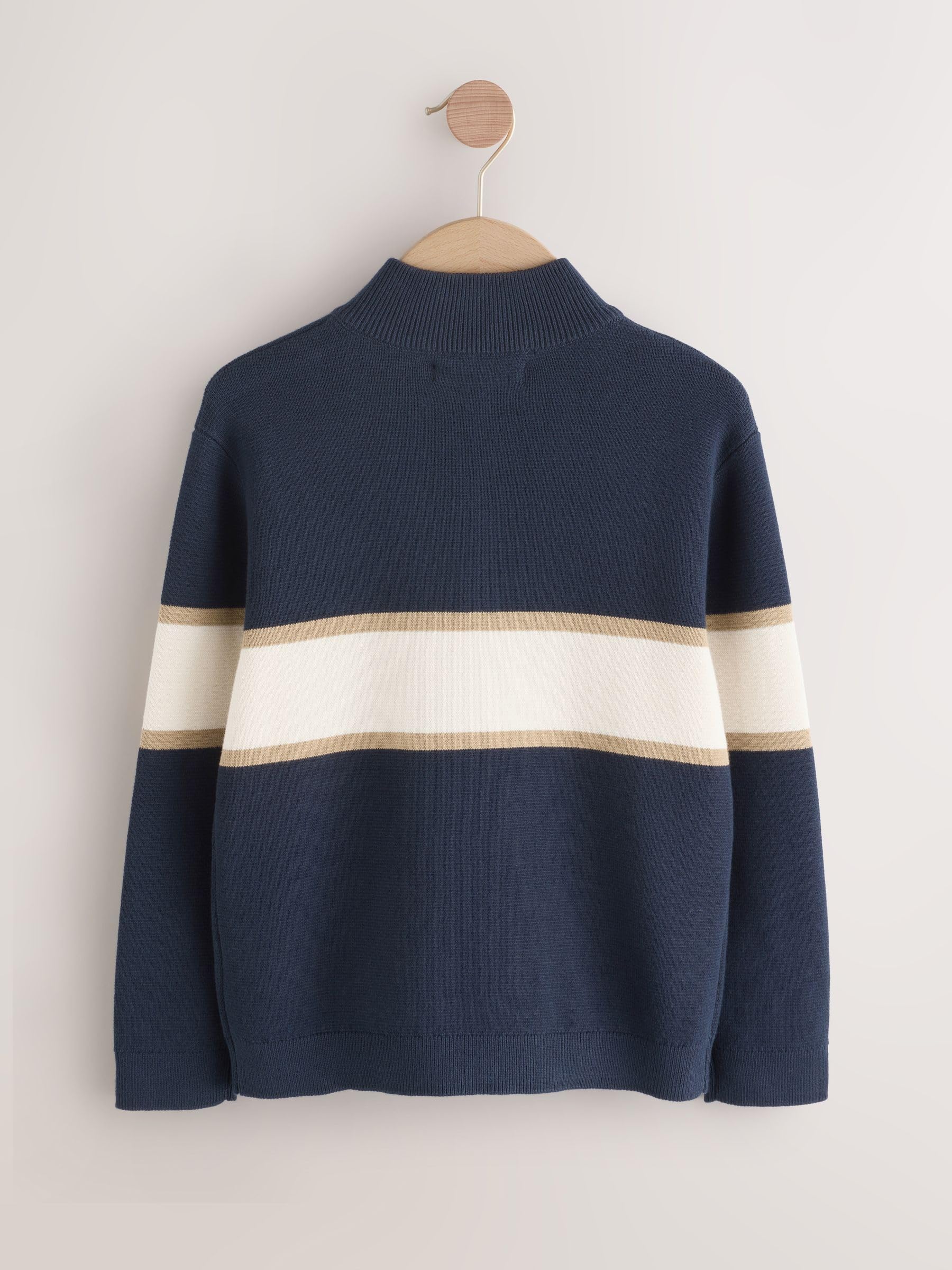 Next maglia blocchi colore zip bambino 110