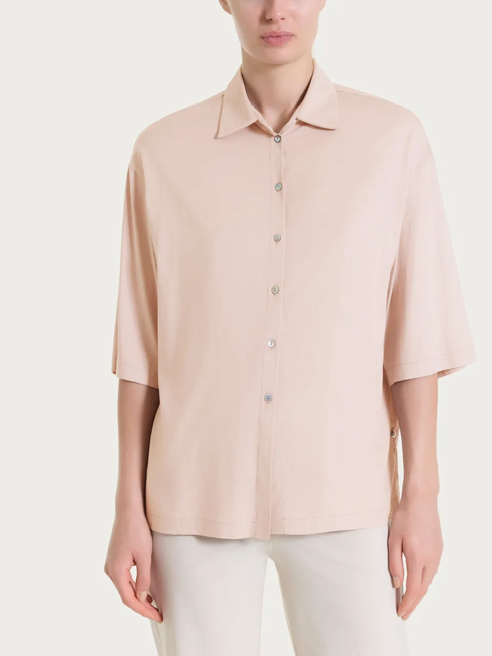 Ragno Camicia Voile Stretch 3/4 Cameo Rose