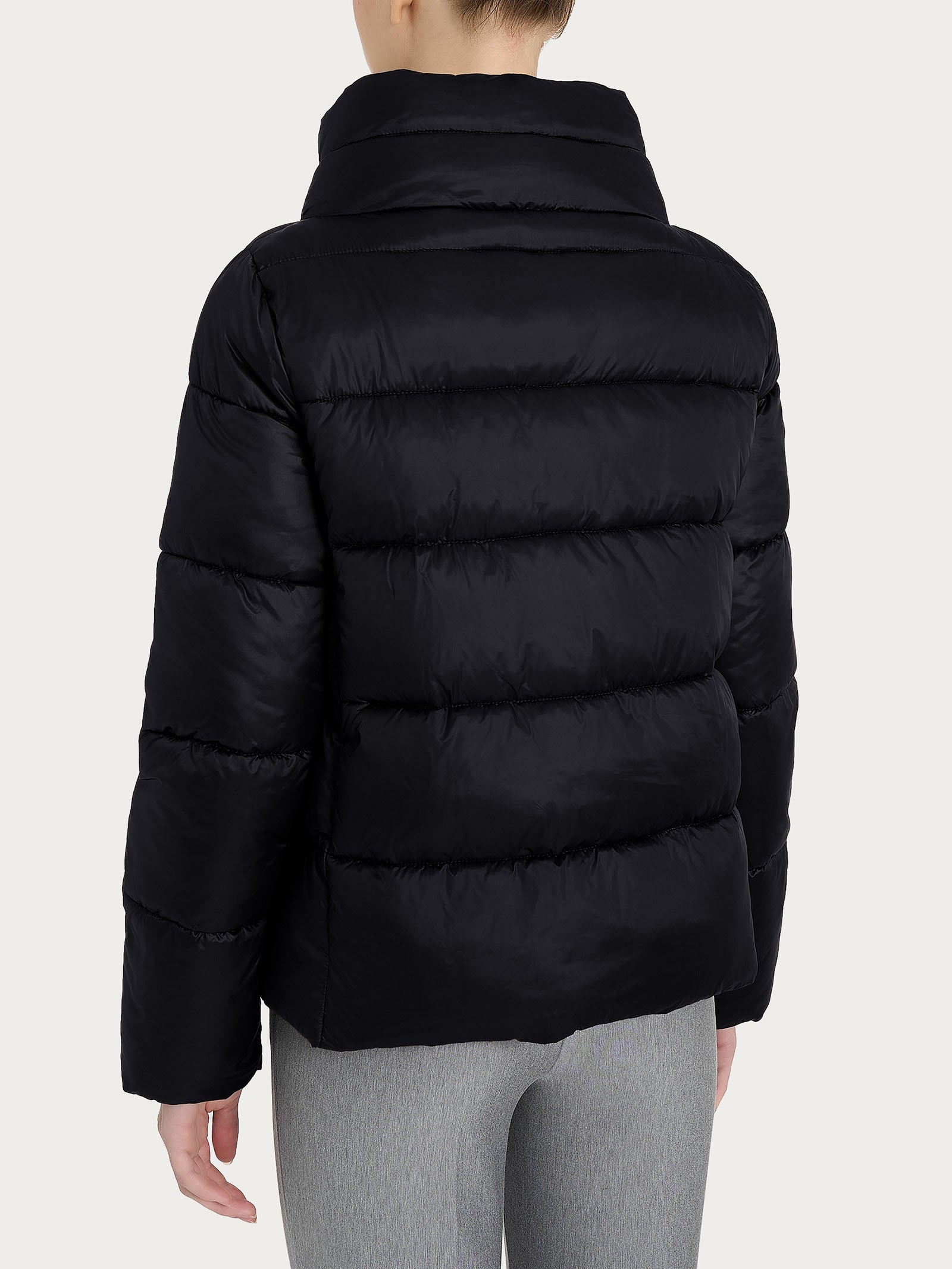 Ragno Vegan Down piumino collo alto Nero leggero donna