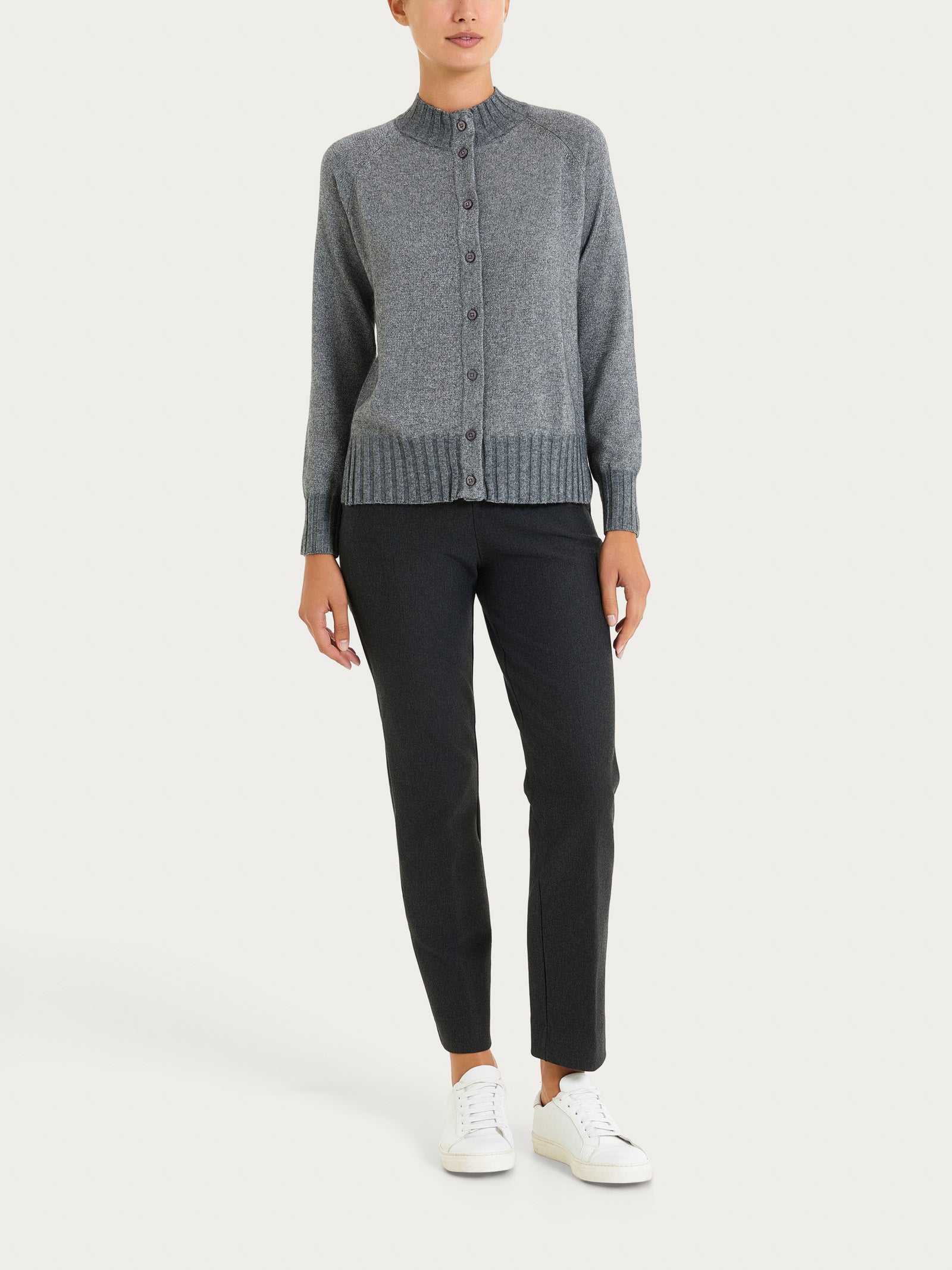 Ragno Four Seasons Cardigan corto Ferro Mel lurex