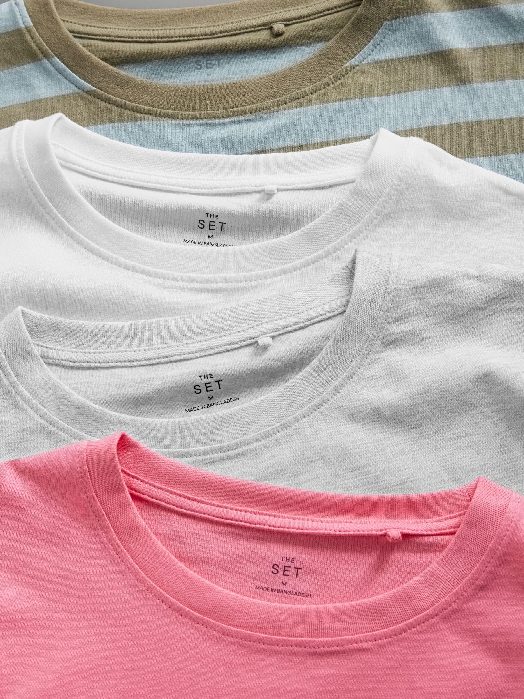 Geo Next The Set Cotone T-Shirt 5 Pezzi Girocollo Ampia