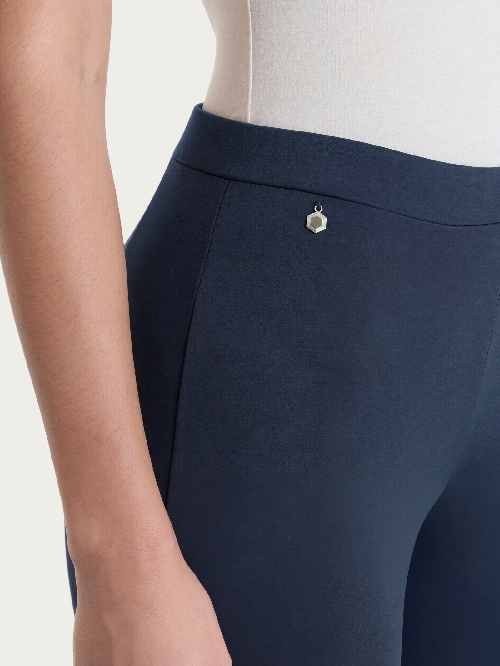 Ragno Compact Light pantalone ampio wide leg bleu cotone