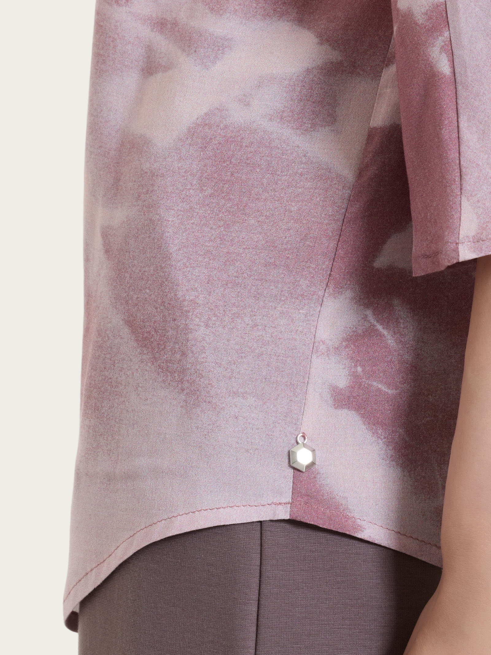 Ragno EcoSeta blusa manica 3/4 fantasia rosa