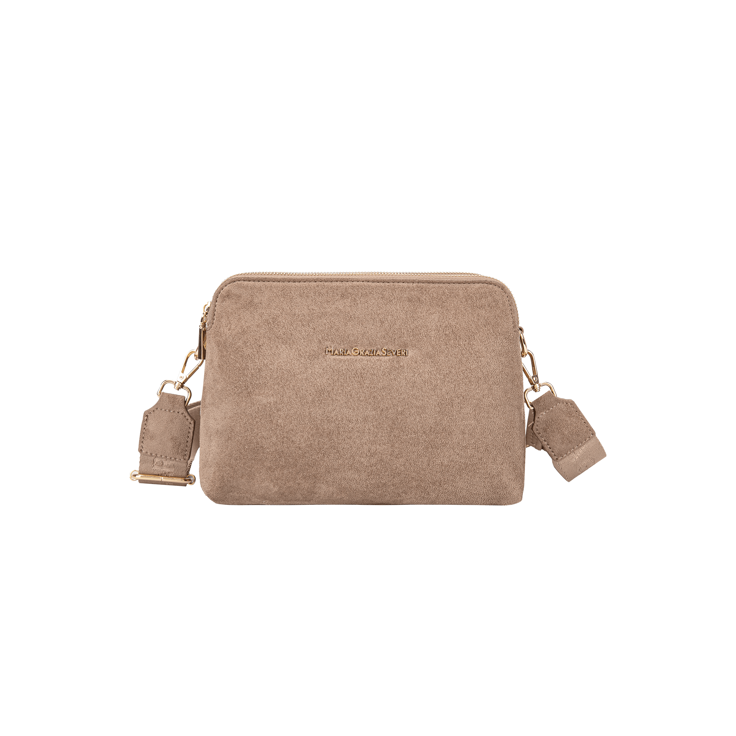 Maria Grazia Severi Multi-Compartment borsa tracolla camoscio 3 zip