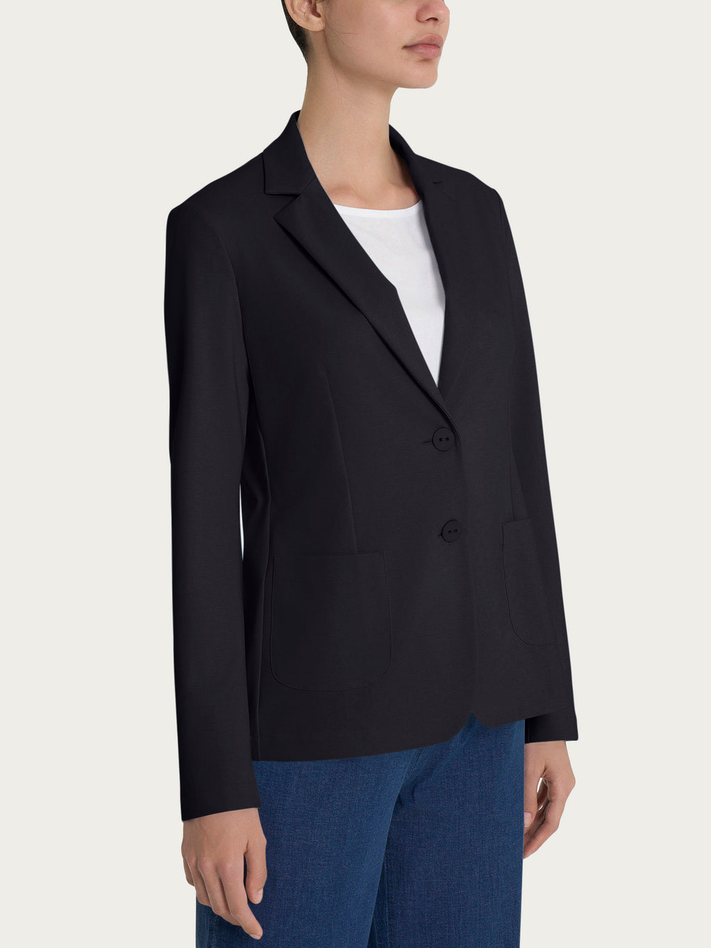 Ragno Compact Light Blazer Donna 2 Bottoni Nero Leggero