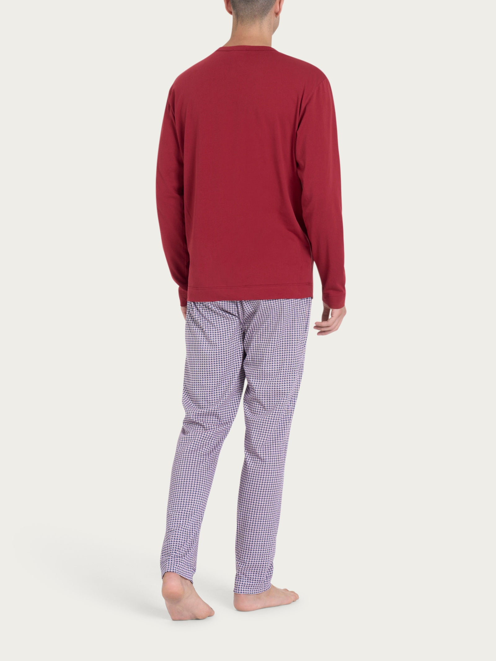 Ragno Jersey Cotone pigiama lungo uomo Biking Red puro cotone