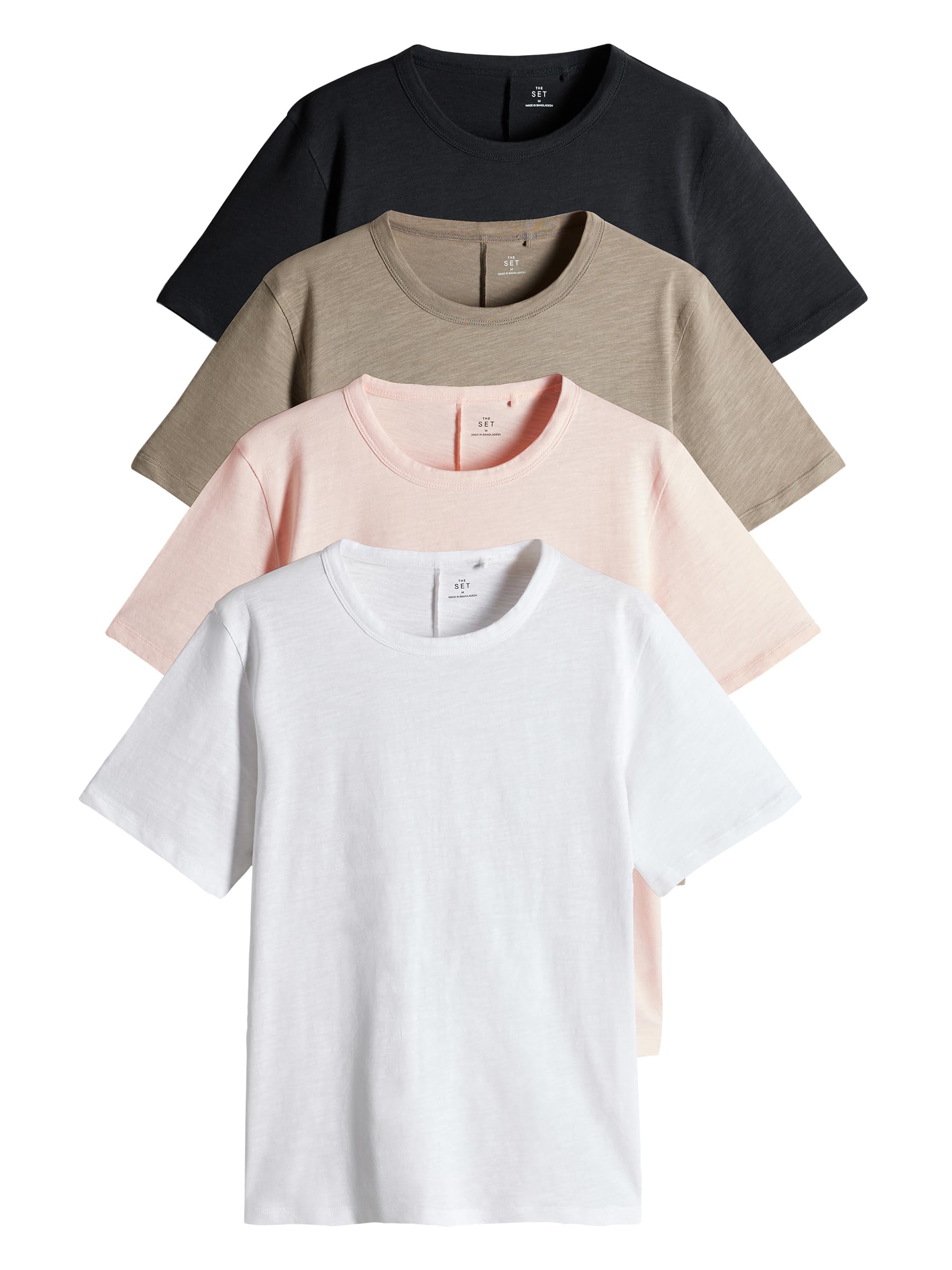Next The Set Magliette Girocollo Cotone Confezione da 4 100% Cotone