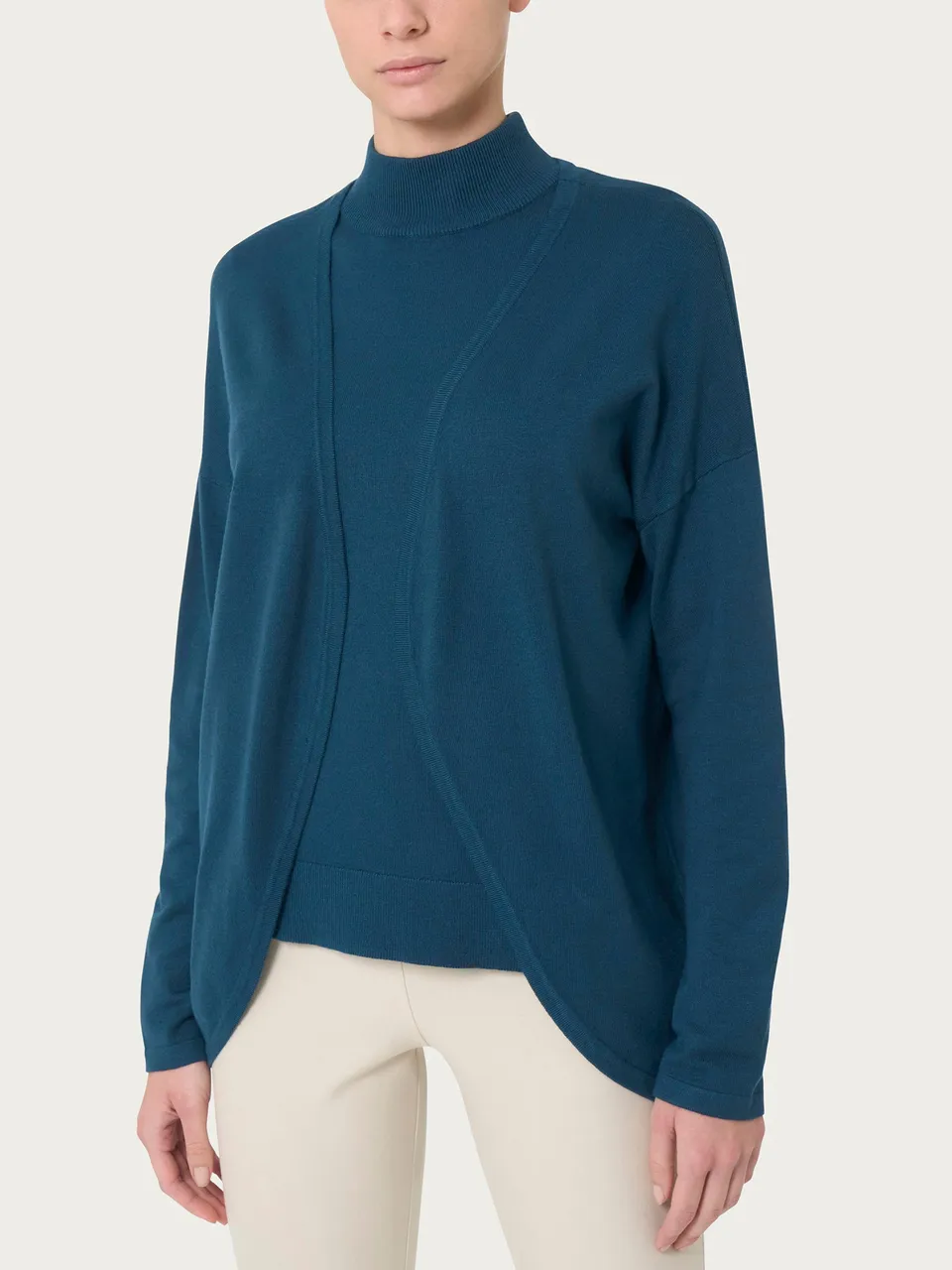 Ragno Four Seasons cardigan aperto donna Reflecting Pond viscosa