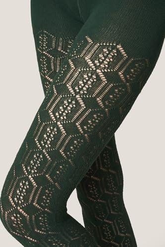 Goldenpoint collant traforato geometrico in cotone