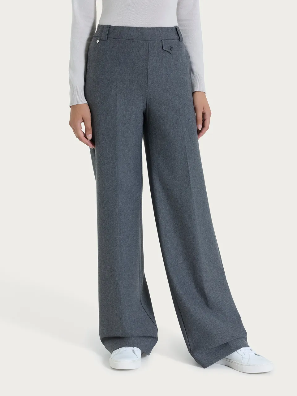 Ragno Compact The Wide Leg Pantalone Ardesia palazzo