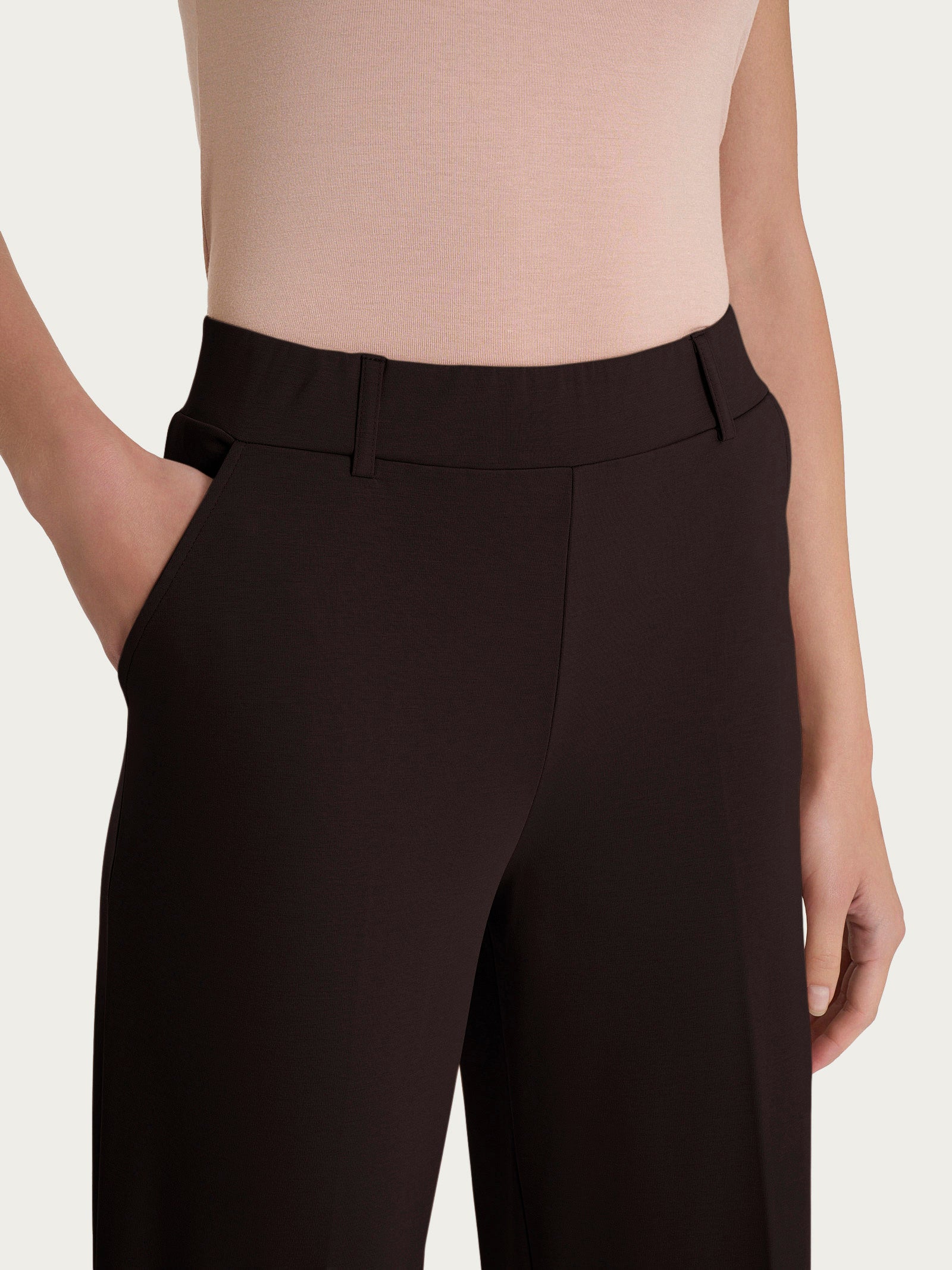 Ragno Compact Light Pantalone Ampio Chocolate Torte wide leg