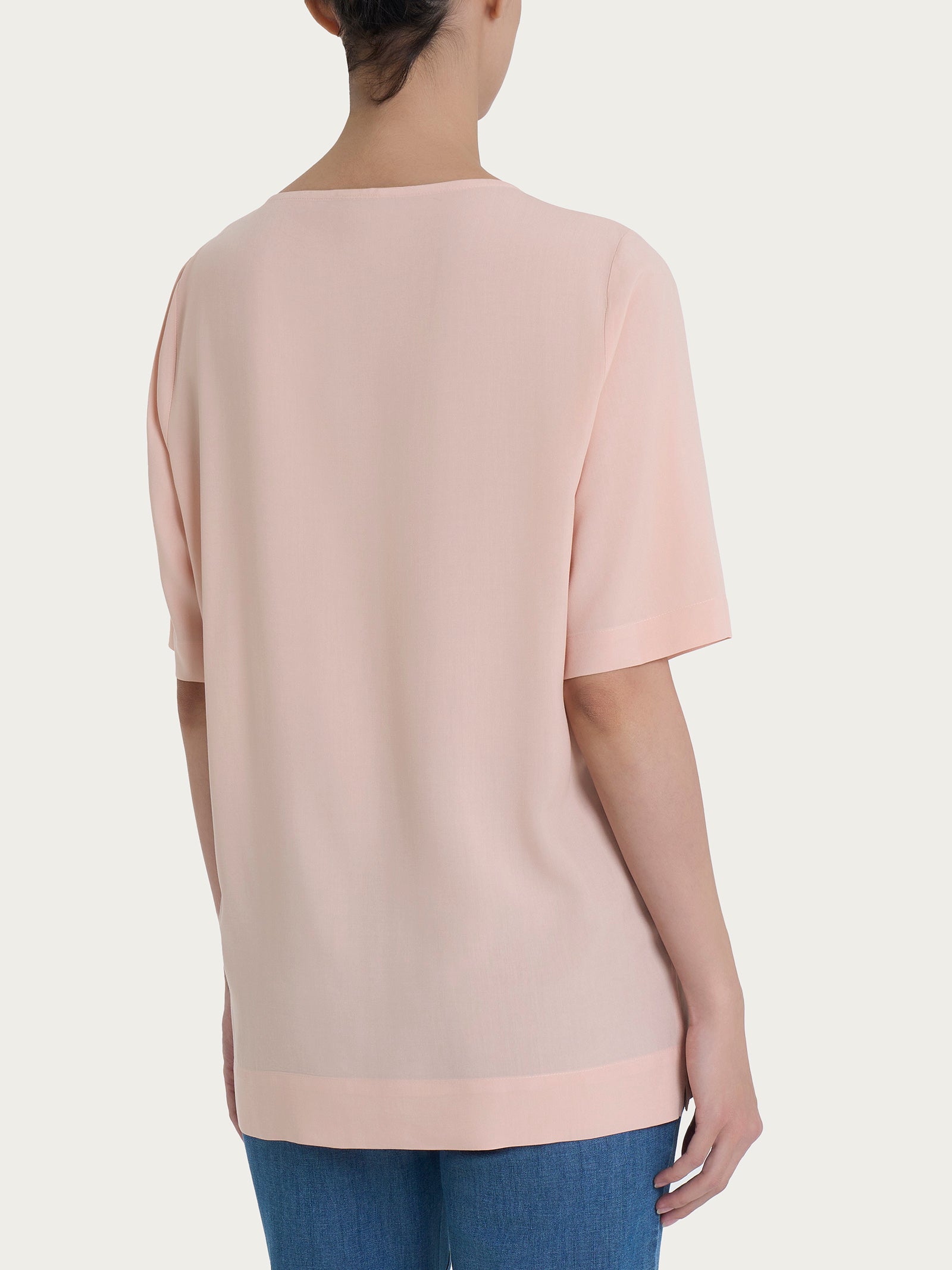 Ragno EcoSeta Blusa Manica Corta Cameo Rose viscosa