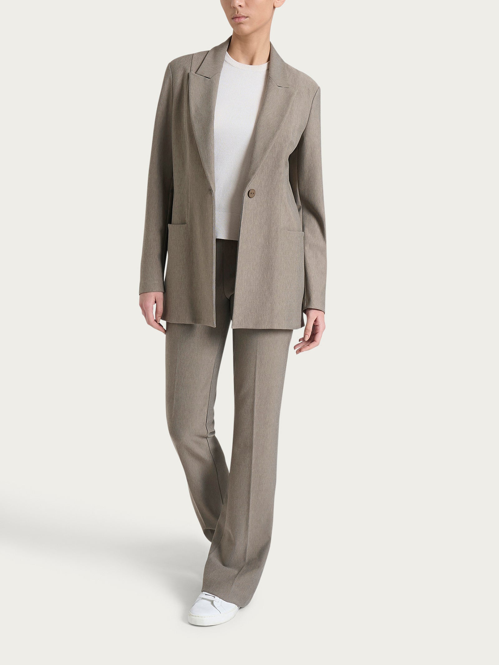 Ragno Blazer Over Compact Glace Melange grigio elasticizzato