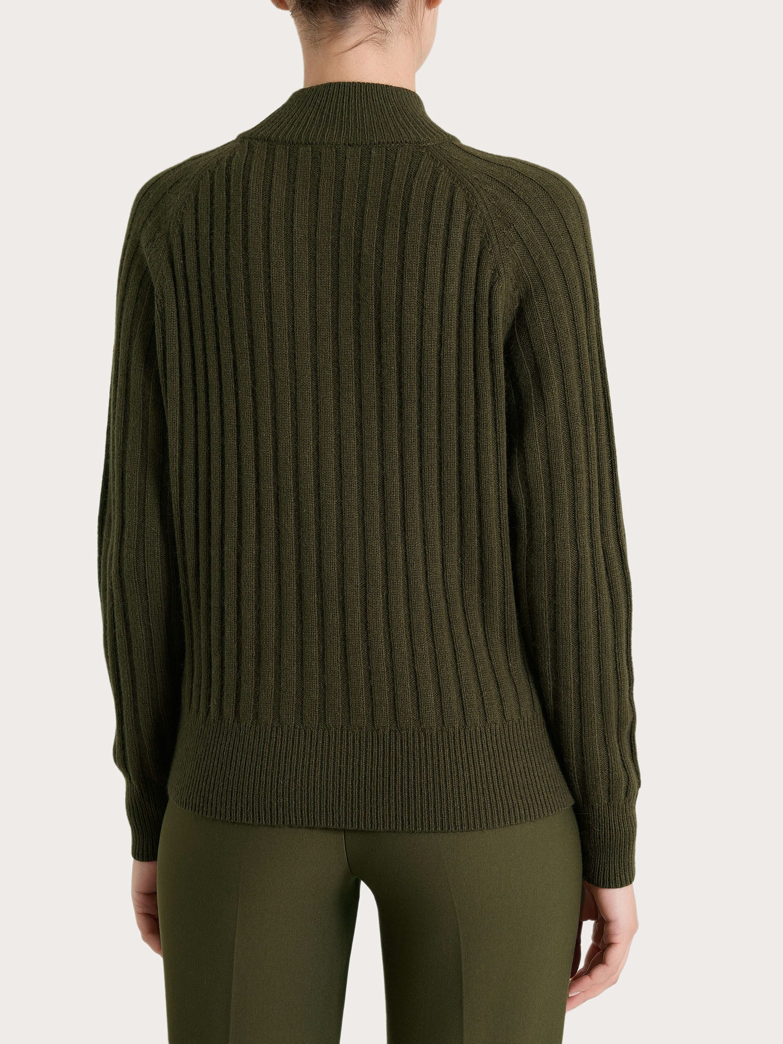 Ragno Natural Soft Lupetto Coste Donna Dark Olive