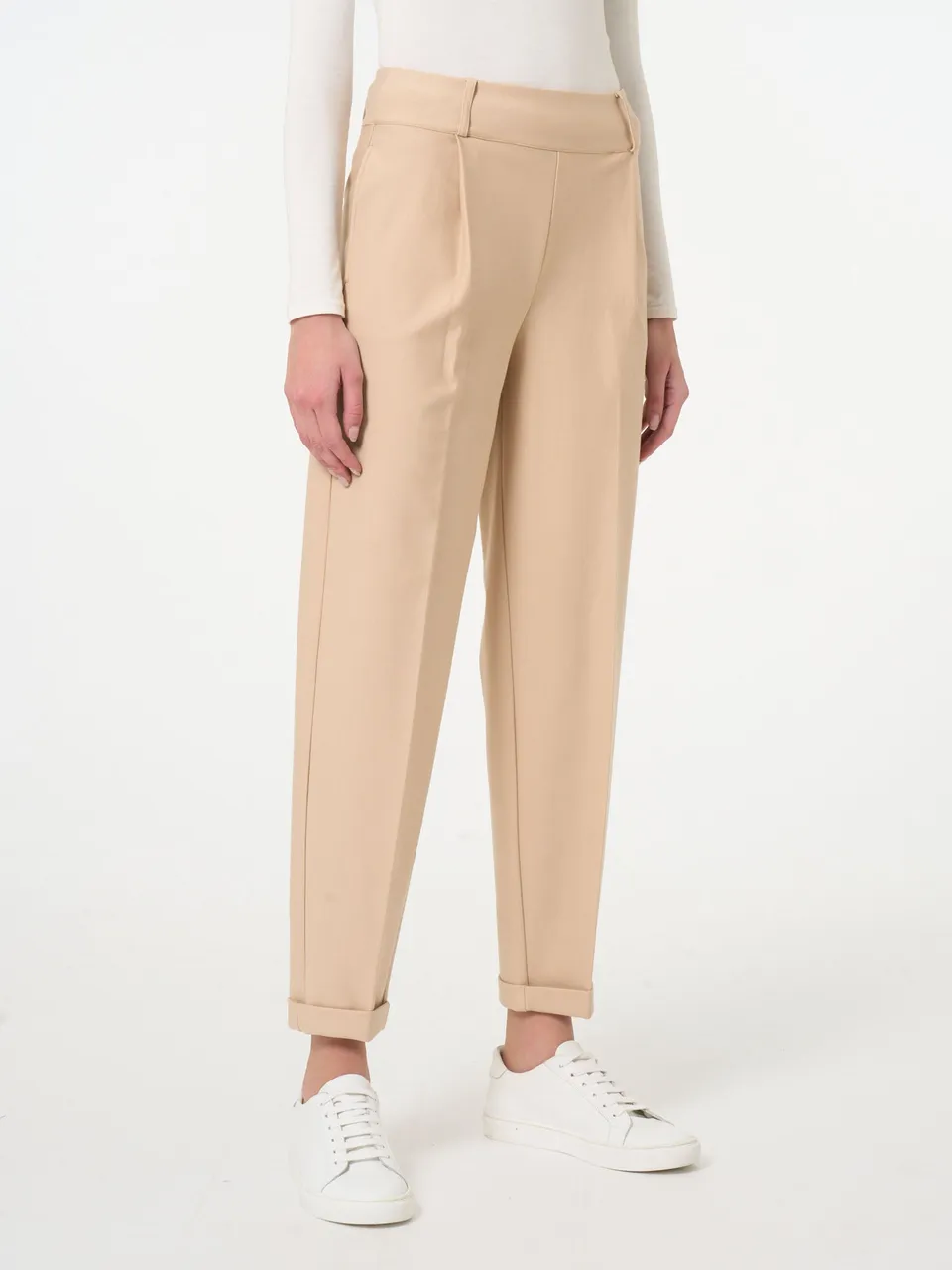 Ragno Compact Carrot pantalone donna Irish Cream elasticizzato