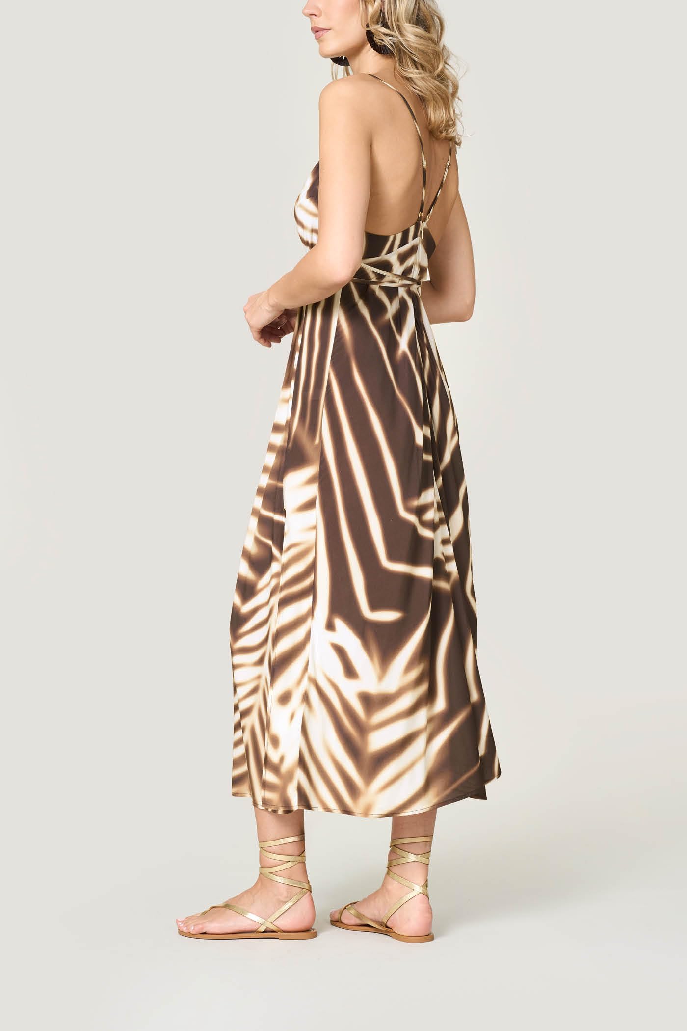 Goldenpoint Wild Charme Abito Lungo Copricostume Foliage Bicolor