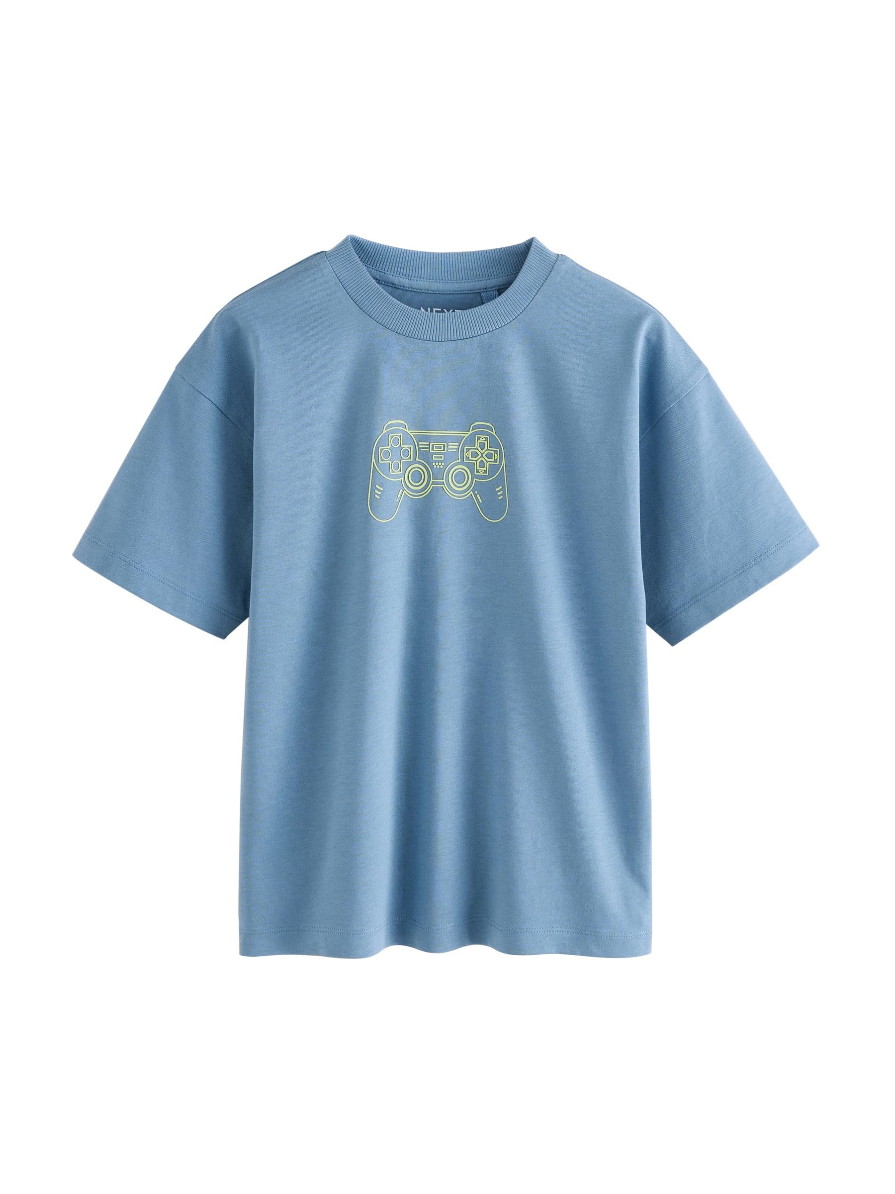 Next T-Shirt Stampa Ragazzo Maniche Corte 3 Pezzi Blu