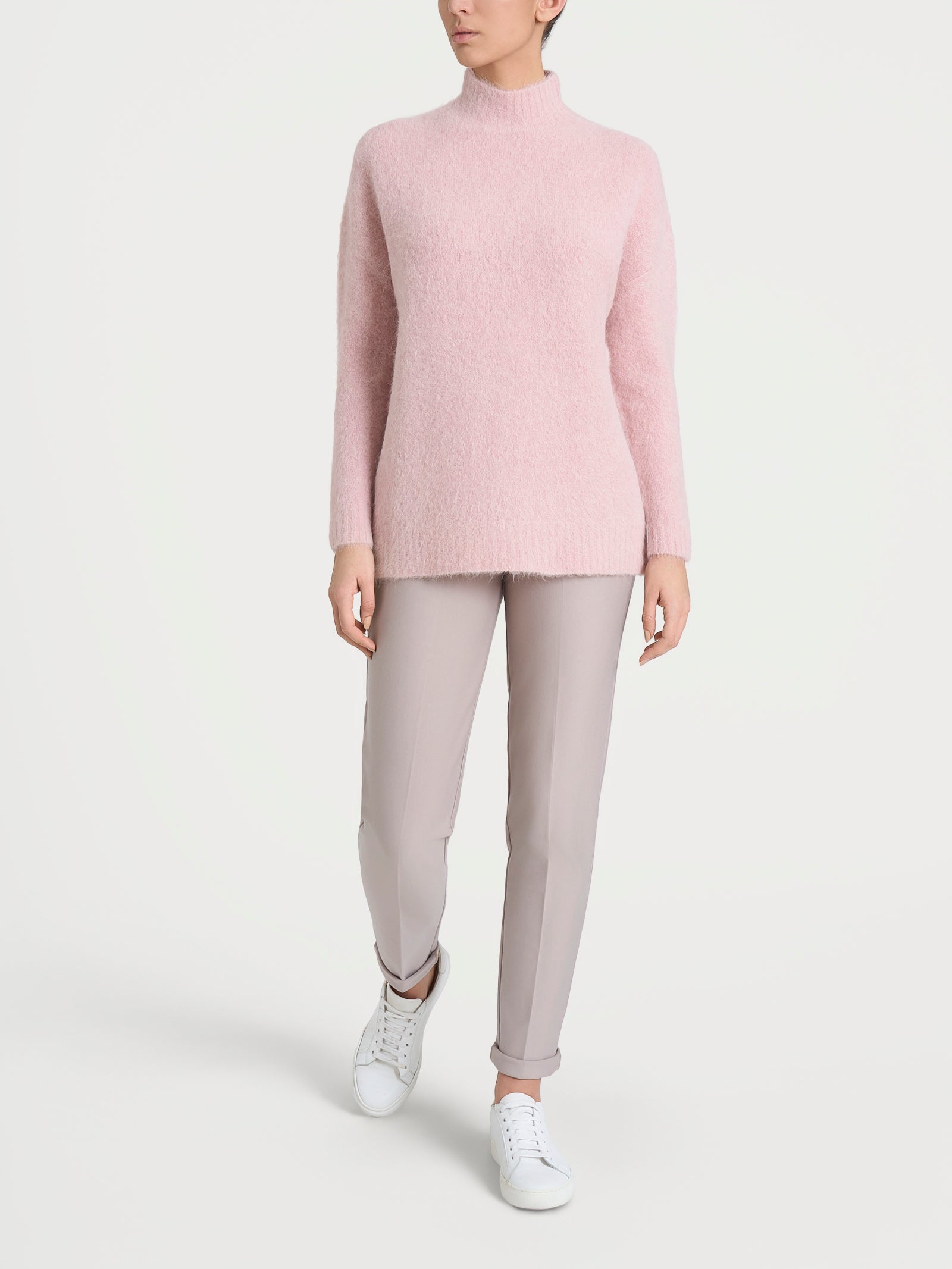 Ragno Merino Soft Lupetto maglia rosa misto alpaca