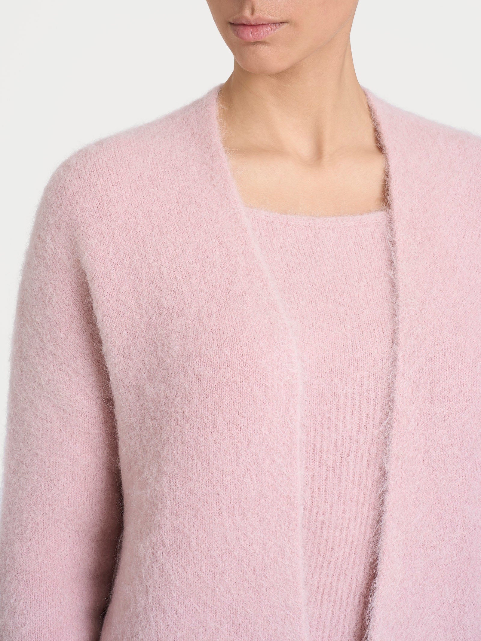Ragno Merino Soft Cardigan Misto Alpaca cardigan Cameo Rose