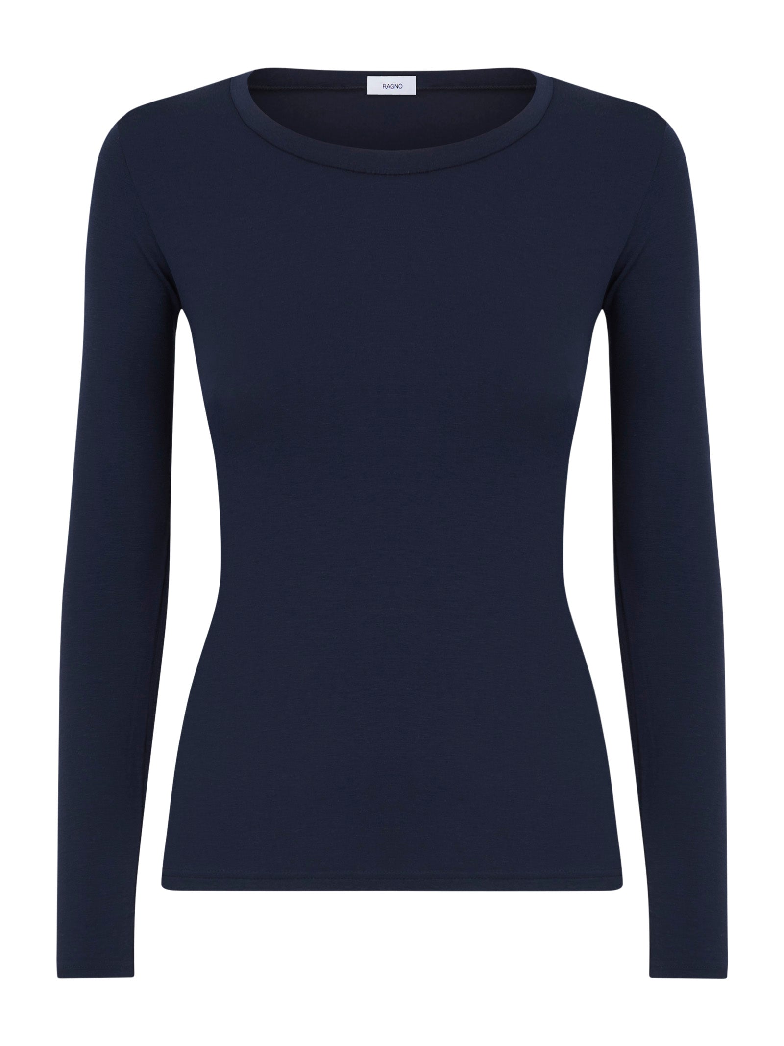 Ragno Tenderwool maglietta girocollo Bleu manica lunga