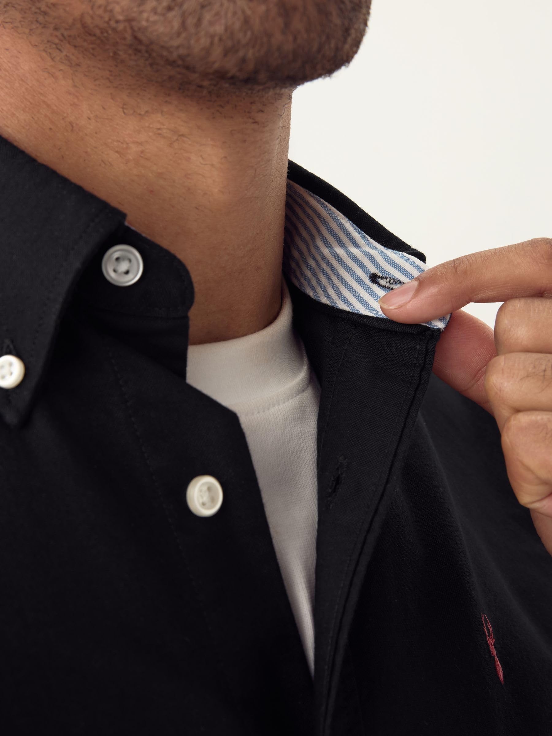 Next Camicia Oxford Maniche Corte Uomo M Nera regular
