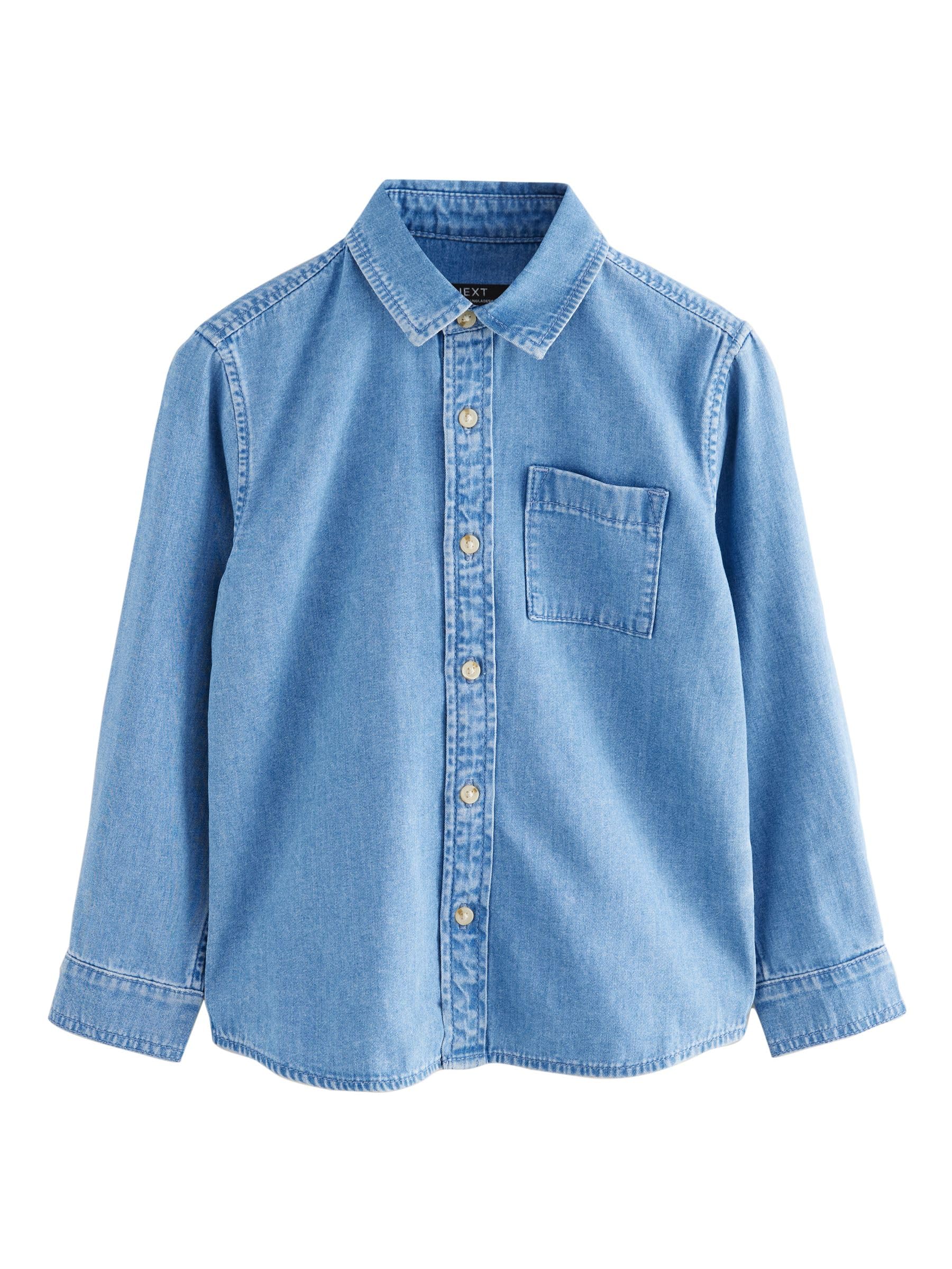 Next Camicia Jeans Bambino Manica Lunga Taglia 110 Cotone