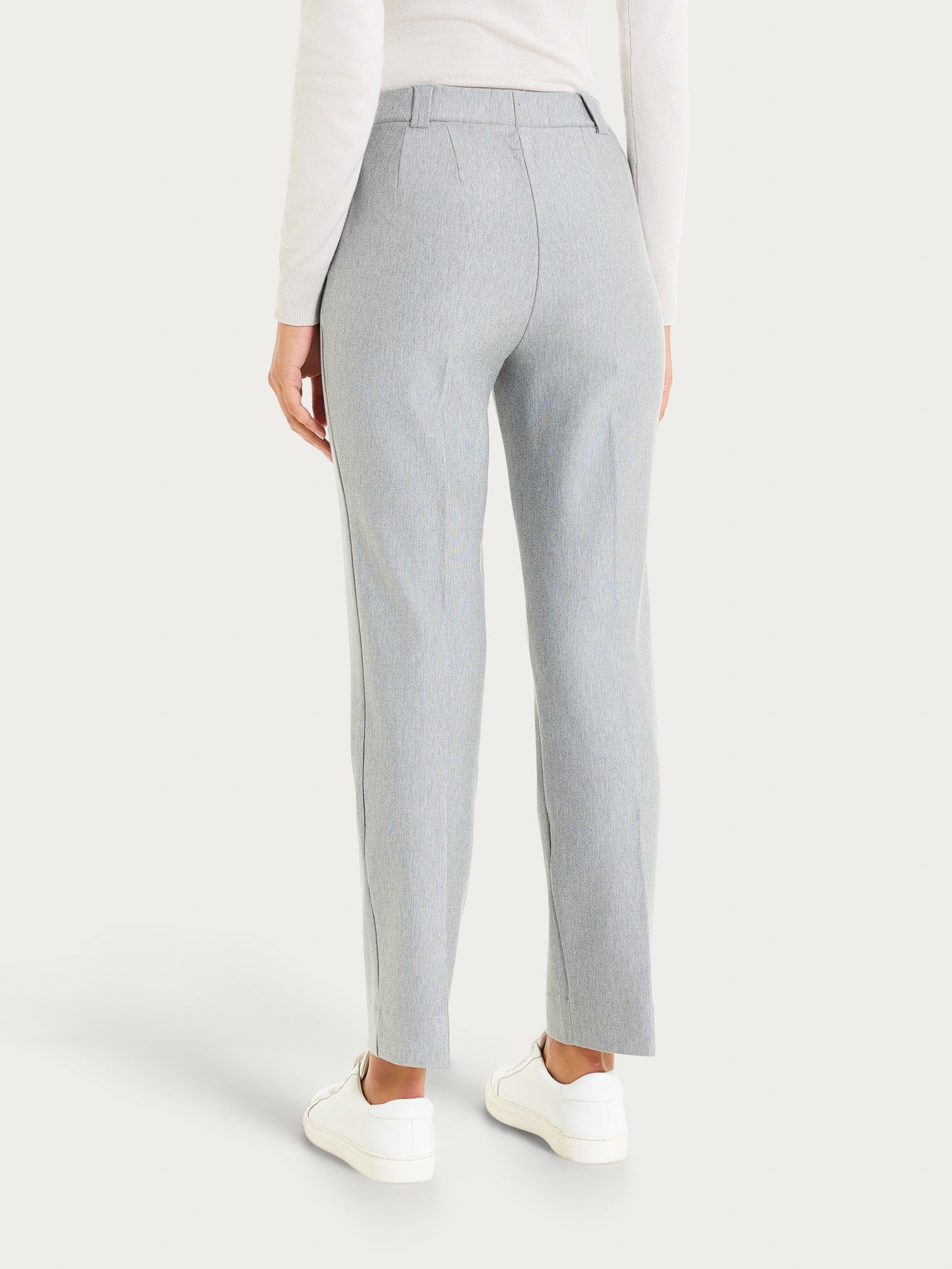 Ragno Compact pantalone dritto grigio melange viscosa