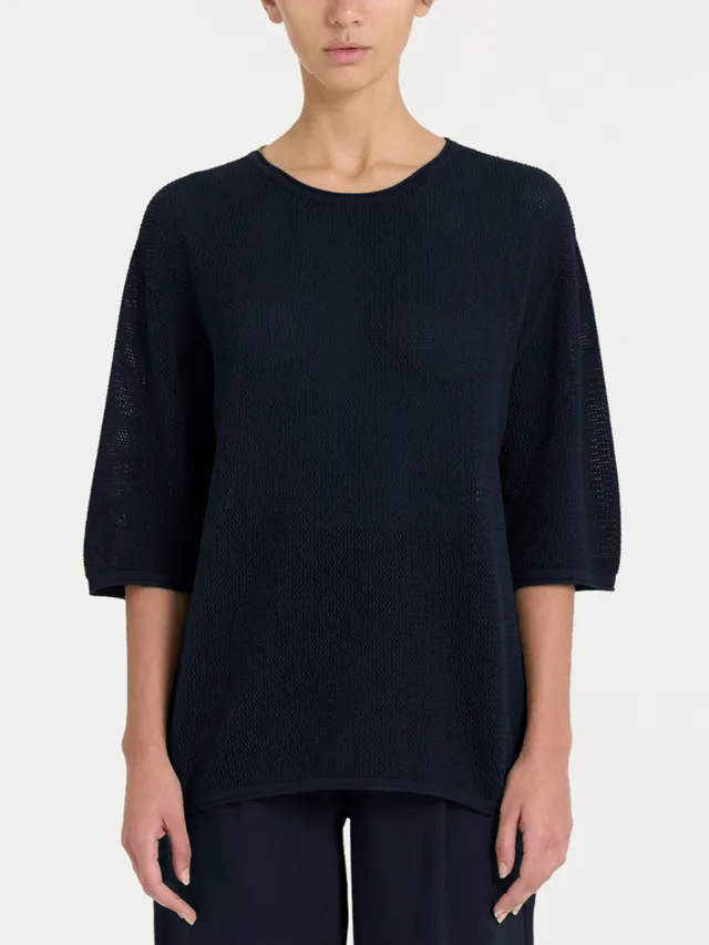 Ragno Jersey Cotone Maglione Girocollo maglia Bleu