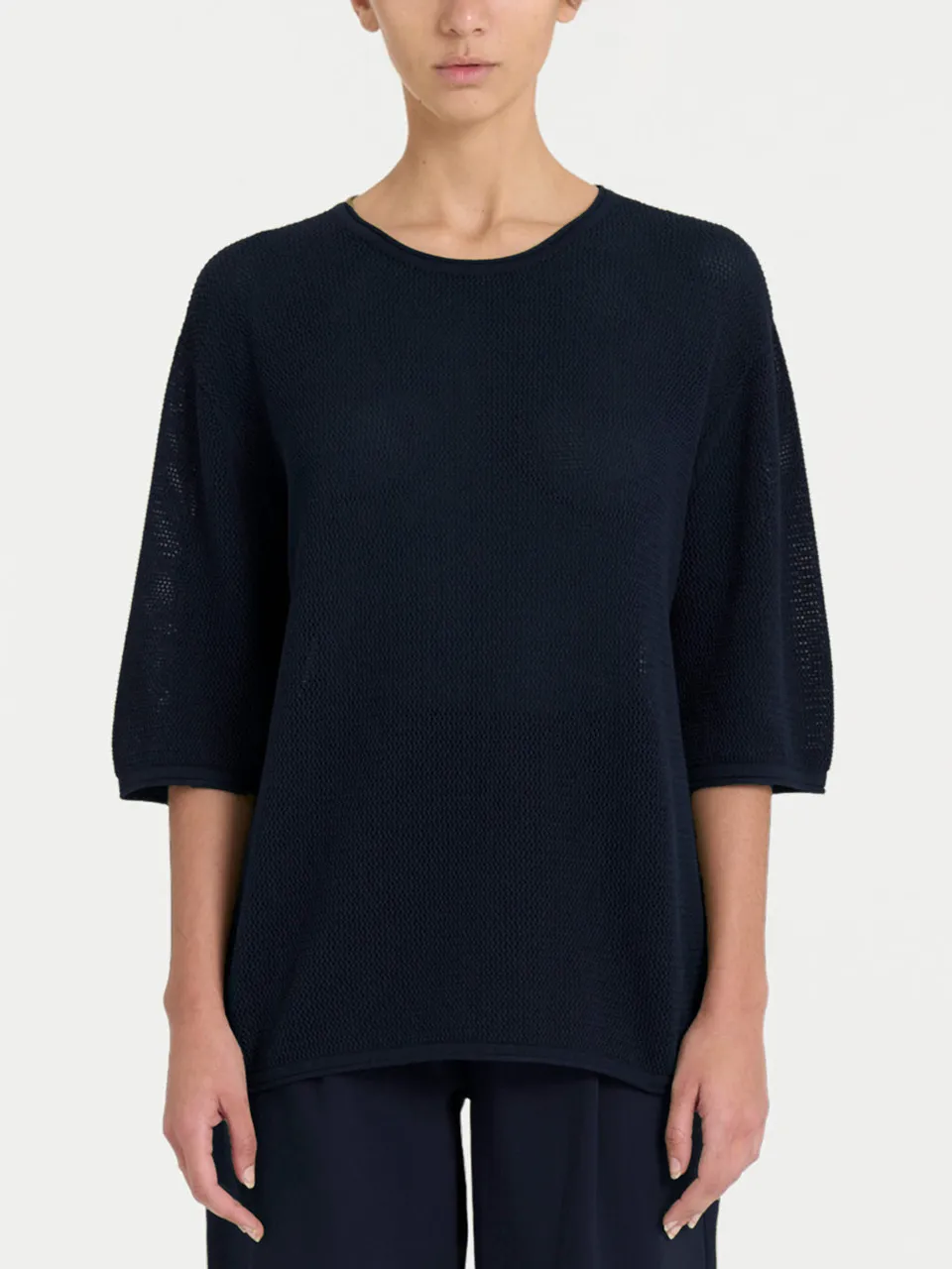 Ragno Jersey Cotone Maglione Girocollo maglia Bleu