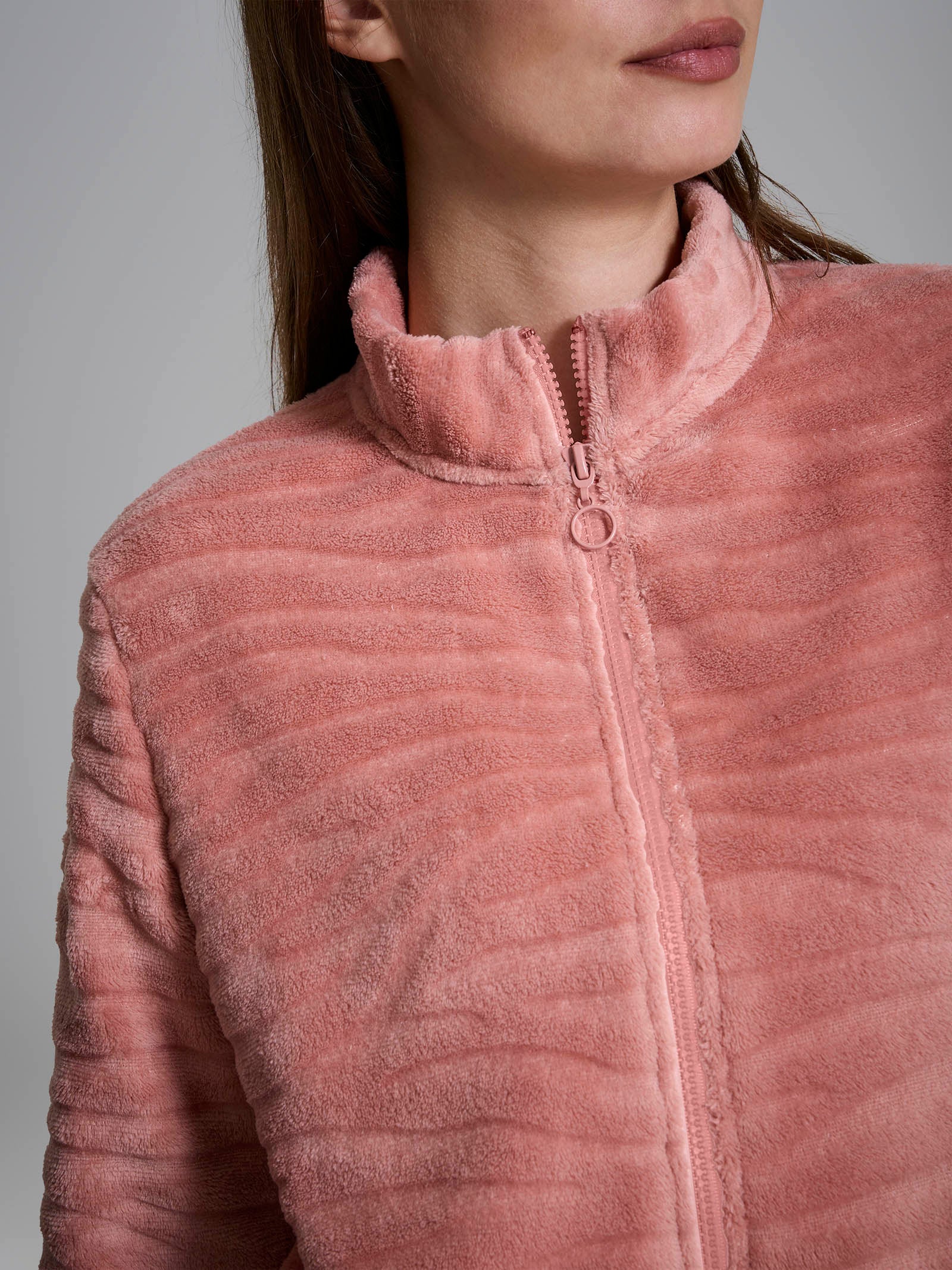 Ragno Coral Fleece Tuta Cork Donna con zip calda