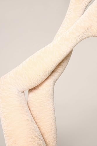 Goldenpoint Collant Effetto Pizzo Donna Nero taglia L coprente